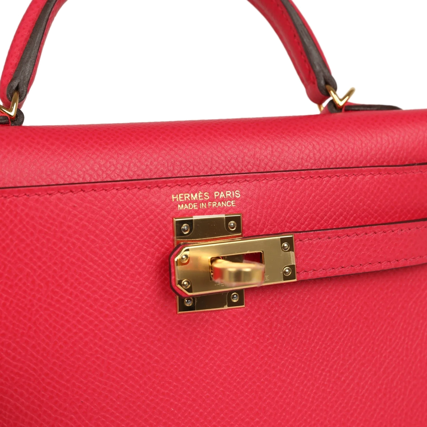 Hermes Kelly Sellier 20 Rose Extreme Epsom Gold Hardware — фото 8