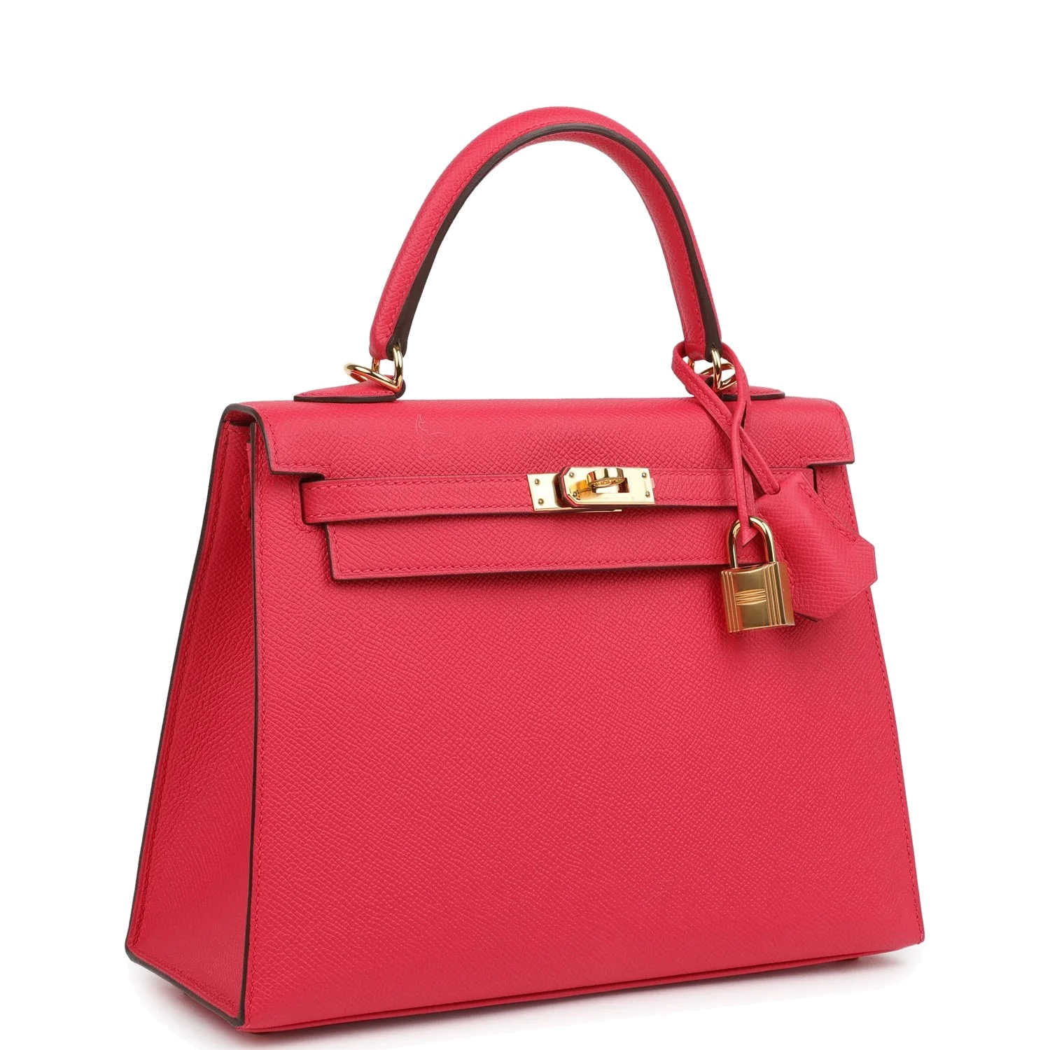 Hermes Kelly Sellier 25 Rose Extreme Epsom Gold Hardware — фото 3