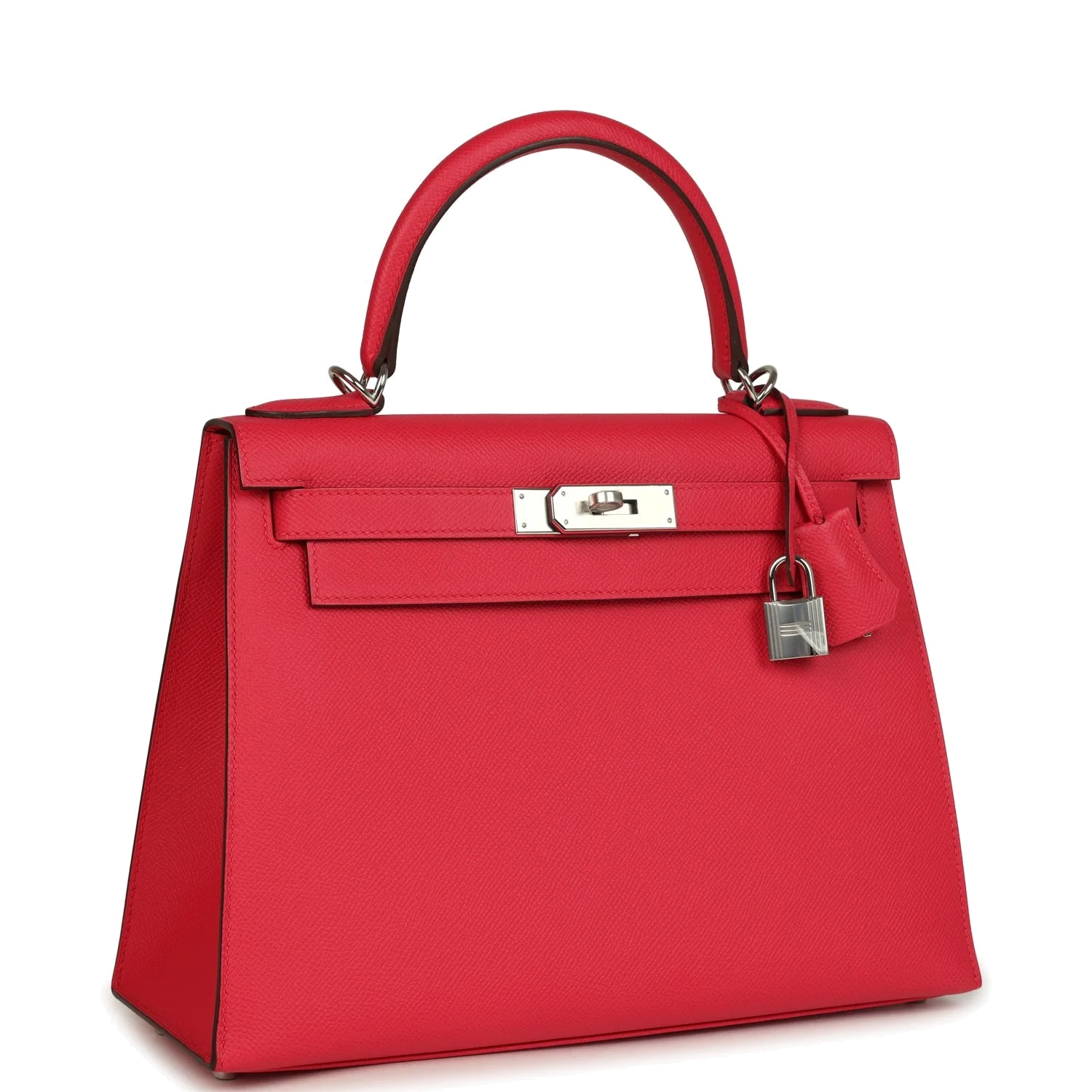 Hermes Kelly Sellier 28 Rose Extreme Epsom Palladium Hardware — фото 3