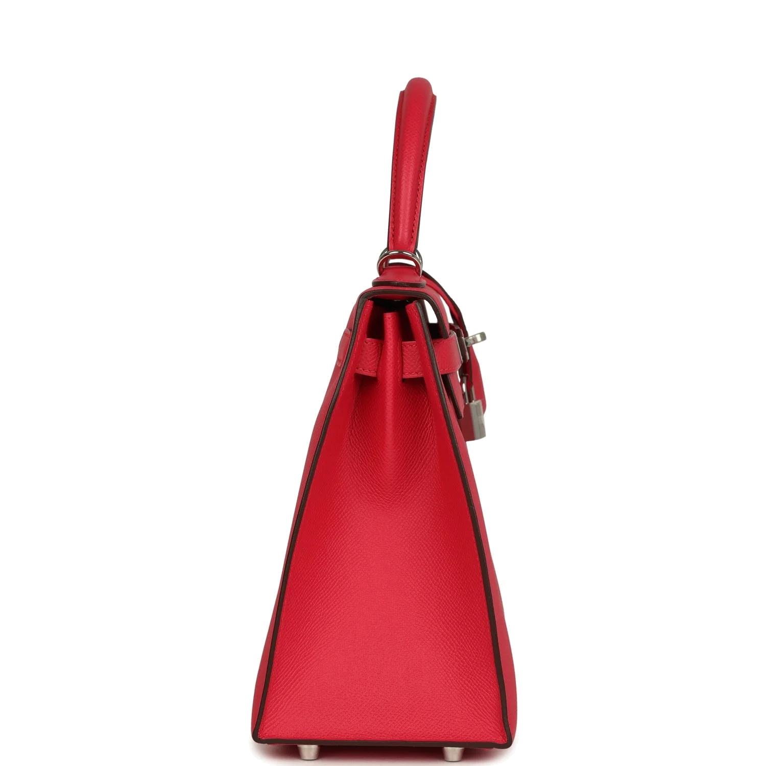 Hermes Kelly Sellier 28 Rose Extreme Epsom Palladium Hardware — фото 4