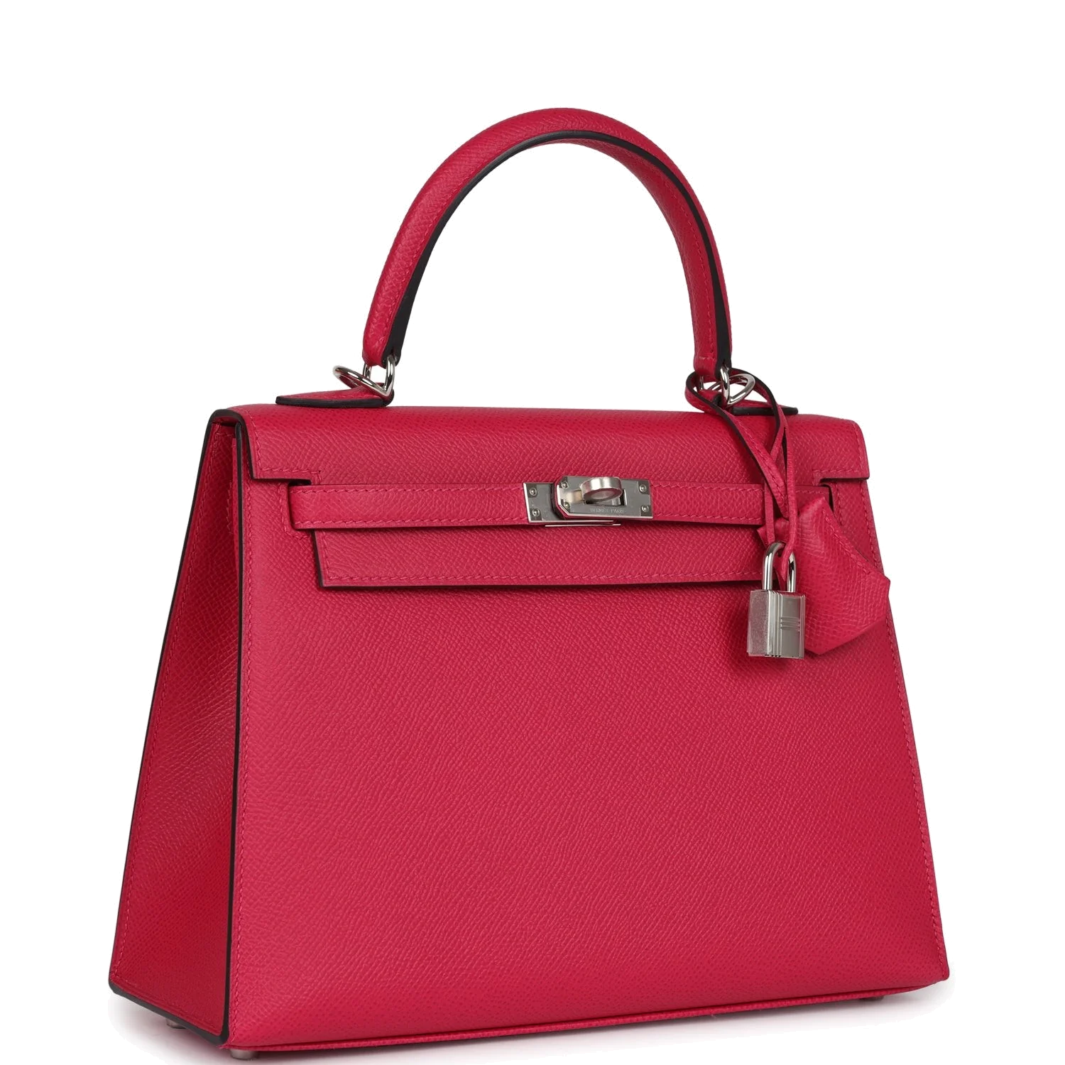 Hermes Kelly Sellier 25 Framboise Verso Epsom Palladium Hardware — фото 3