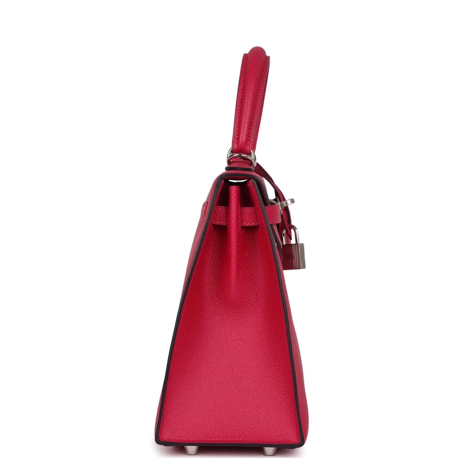 Hermes Kelly Sellier 25 Framboise Verso Epsom Palladium Hardware — фото 4