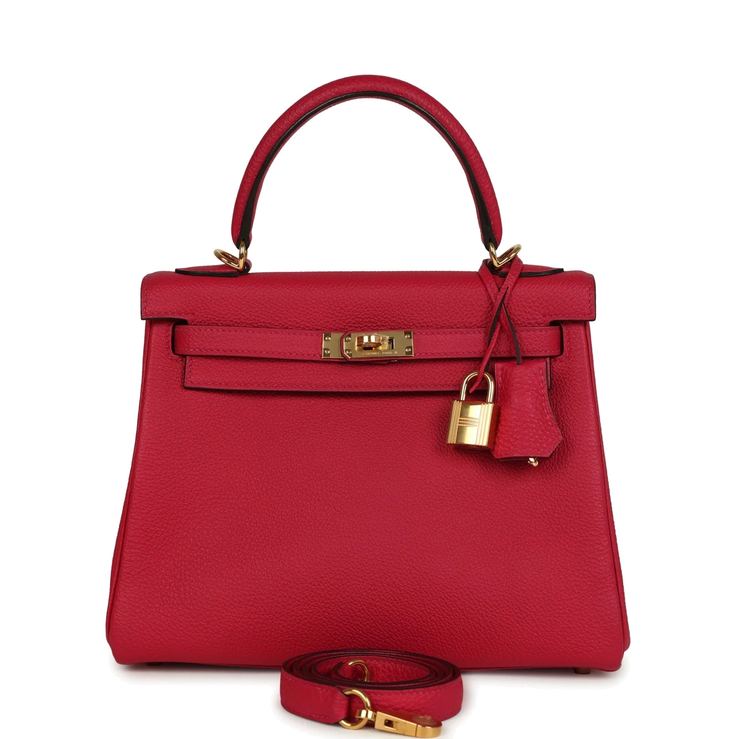 Hermes Kelly Retourne 25 Framboise Togo Gold Hardware — фото 2