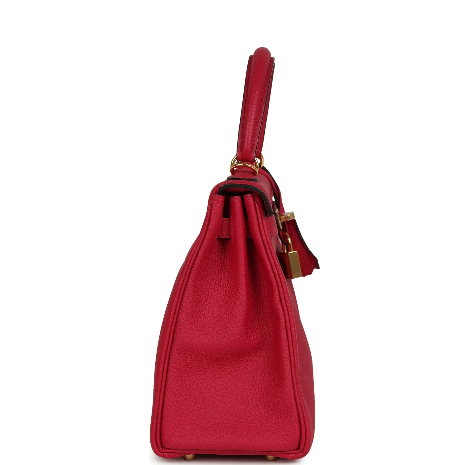 Hermes Kelly Retourne 25 Framboise Togo Gold Hardware — фото 4