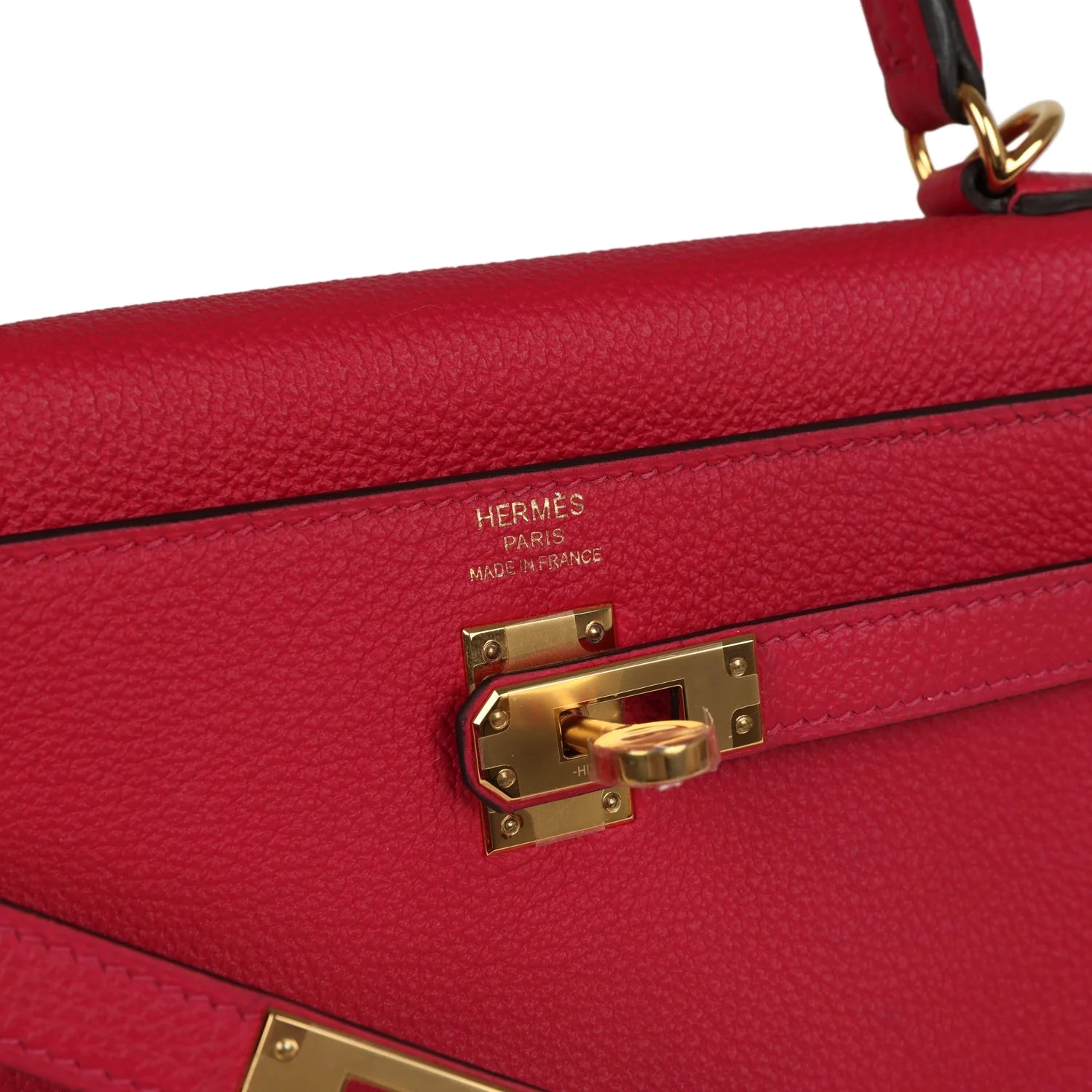 Hermes Kelly Retourne 25 Framboise Togo Gold Hardware — фото 8