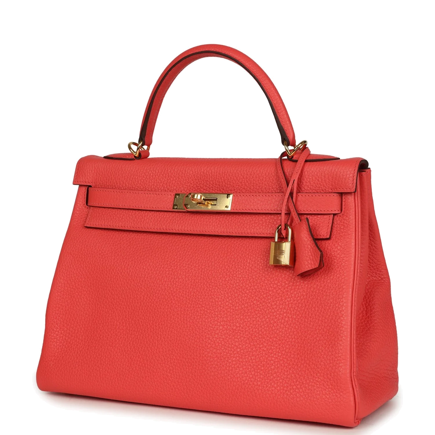 Hermes Kelly Retourne 32 Rose Jaipur Clemence Gold Hardware — фото 6