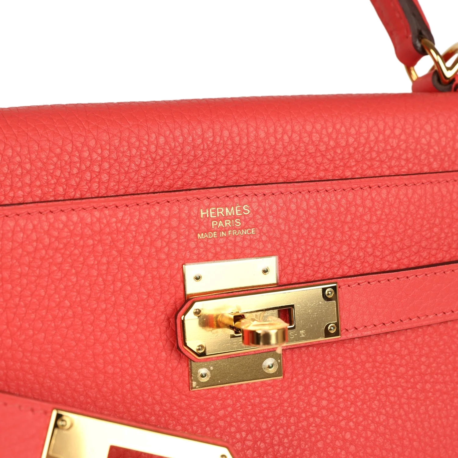 Hermes Kelly Retourne 32 Rose Jaipur Clemence Gold Hardware — фото 8