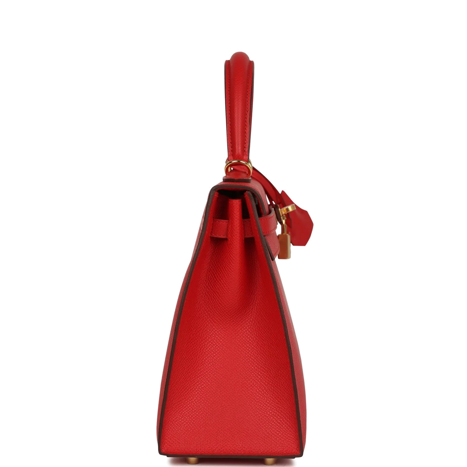Hermes Kelly Sellier 25 Rouge Radieux Epsom Gold Hardware — фото 4