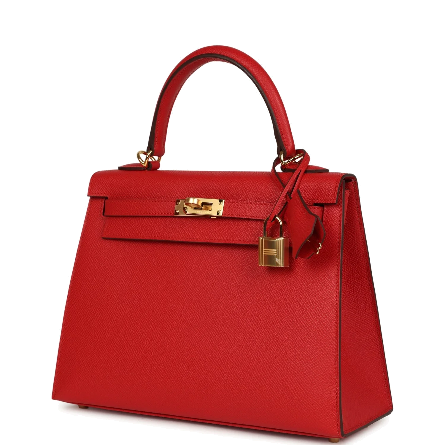 Hermes Kelly Sellier 25 Rouge Radieux Epsom Gold Hardware — фото 6