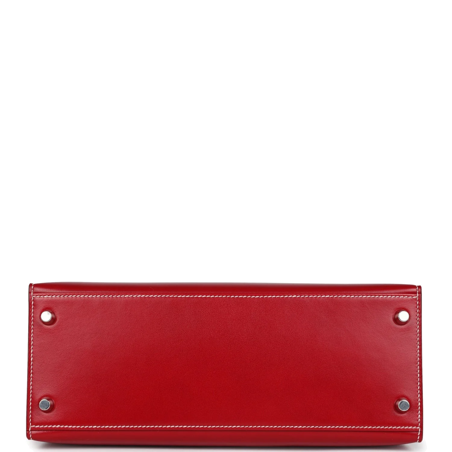 Hermes Kelly Sellier 28 Rouge Piment Box Palladium Hardware — фото 7