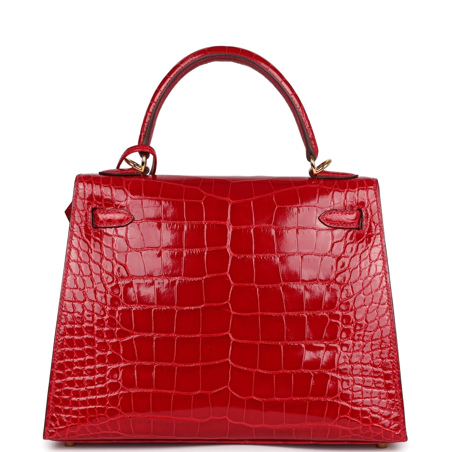 Hermes Kelly Sellier 25 Braise Shiny Alligator Mississippiensis Gold Hardware — фото 6