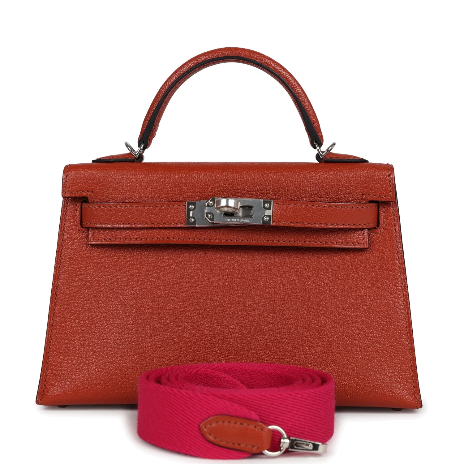Hermes Kelly Sellier 20 Cuivre Chevre Mysore Palladium Hardware — фото 2