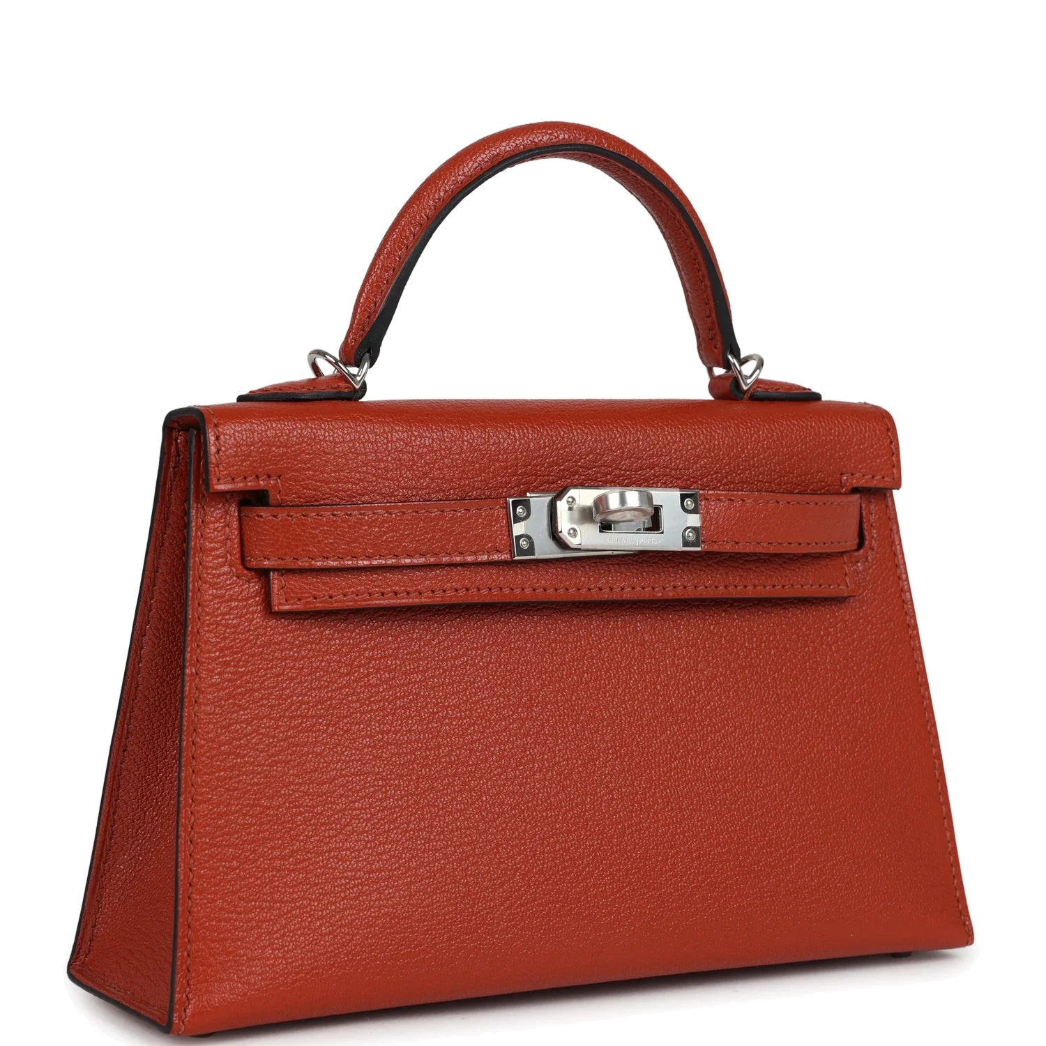 Hermes Kelly Sellier 20 Cuivre Chevre Mysore Palladium Hardware — фото 3
