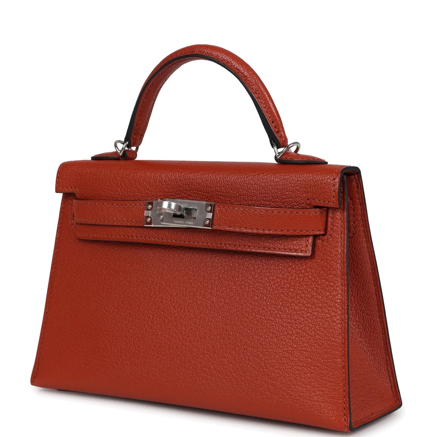Hermes Kelly Sellier 20 Cuivre Chevre Mysore Palladium Hardware — фото 6