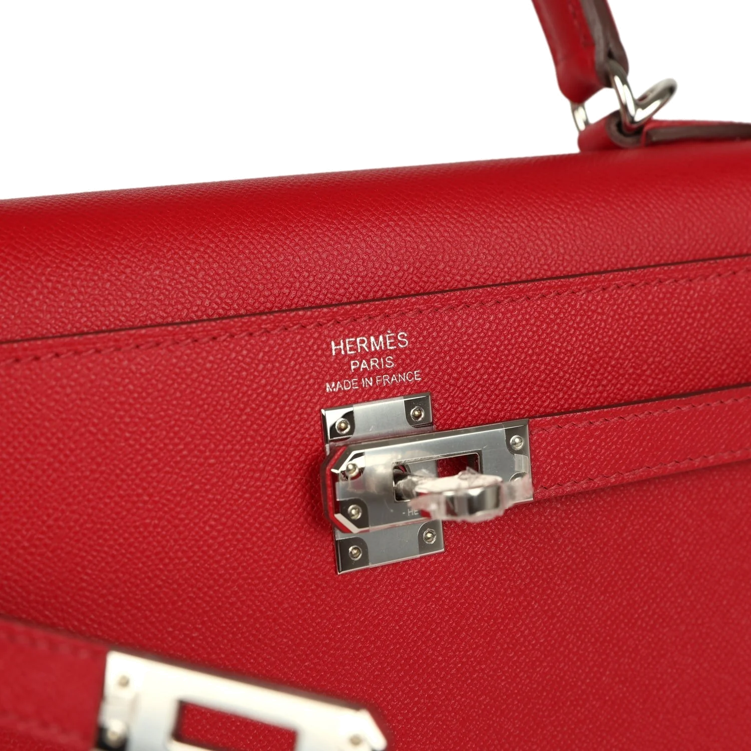 Hermes Kelly Sellier 25 Rouge Piment Verso Madame Palladium Hardware — фото 8