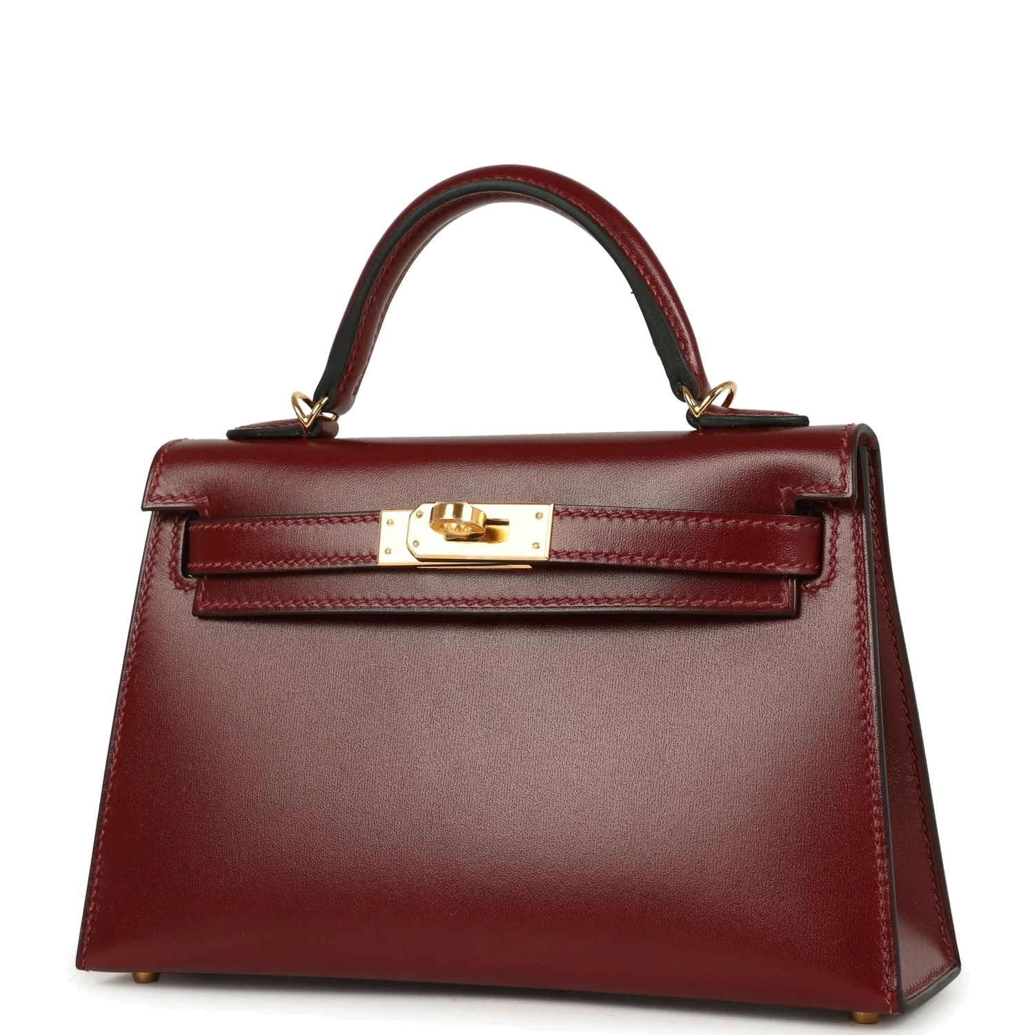 Hermes Kelly Sellier 20 Rouge H Box Gold Hardware — фото 6