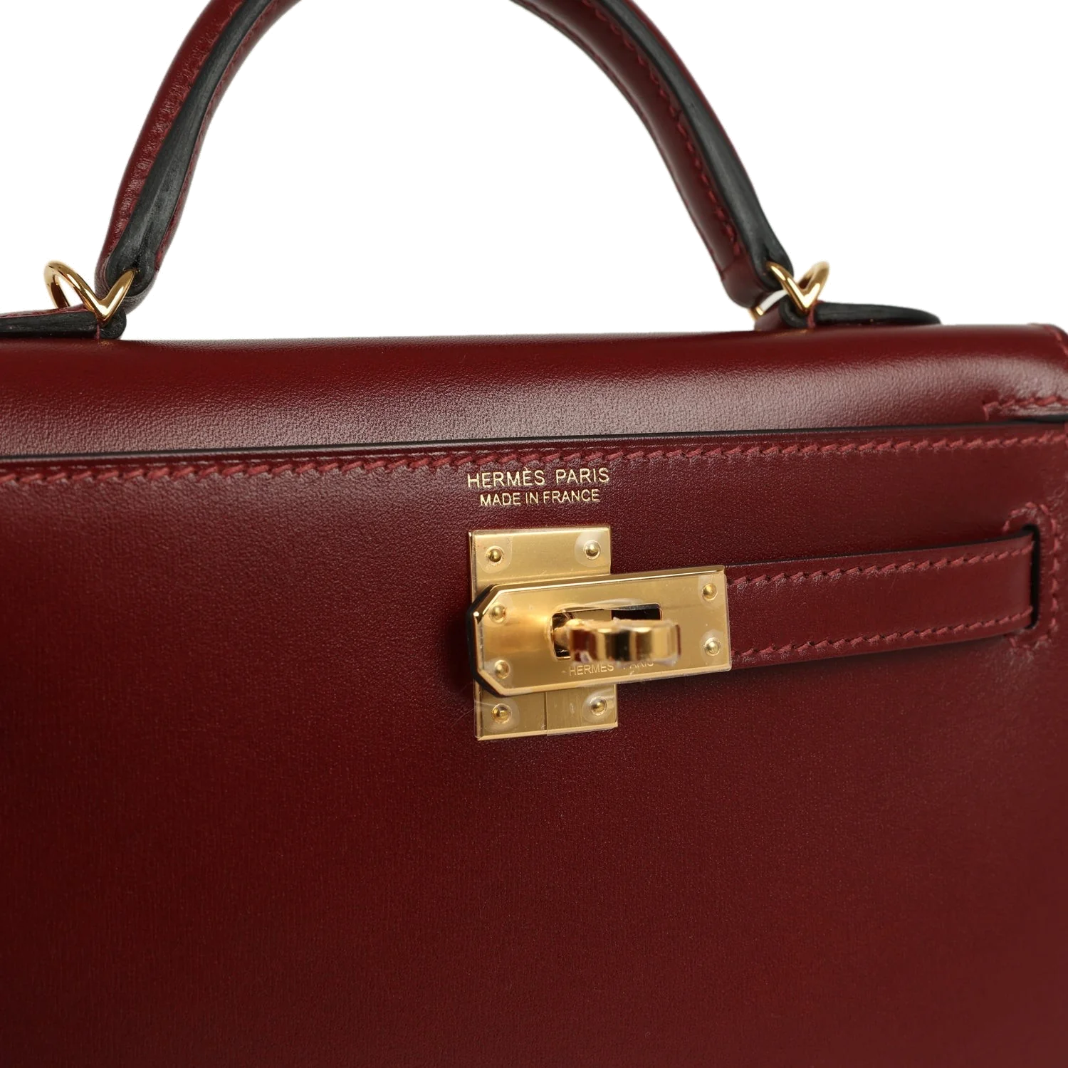 Hermes Kelly Sellier 20 Rouge H Box Gold Hardware — фото 8