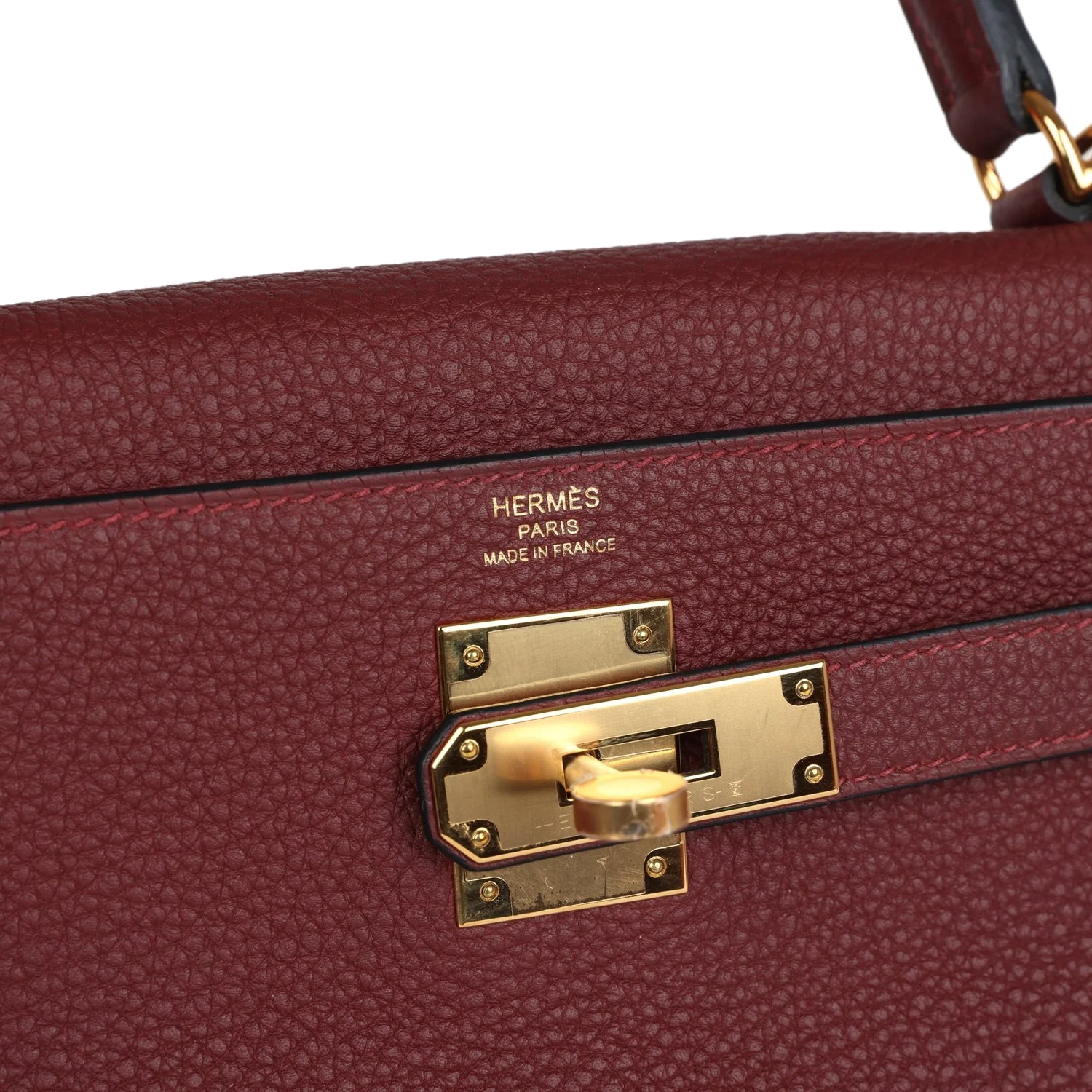Hermes Kelly Retourne 28 Rouge H Togo Gold Hardware — фото 8