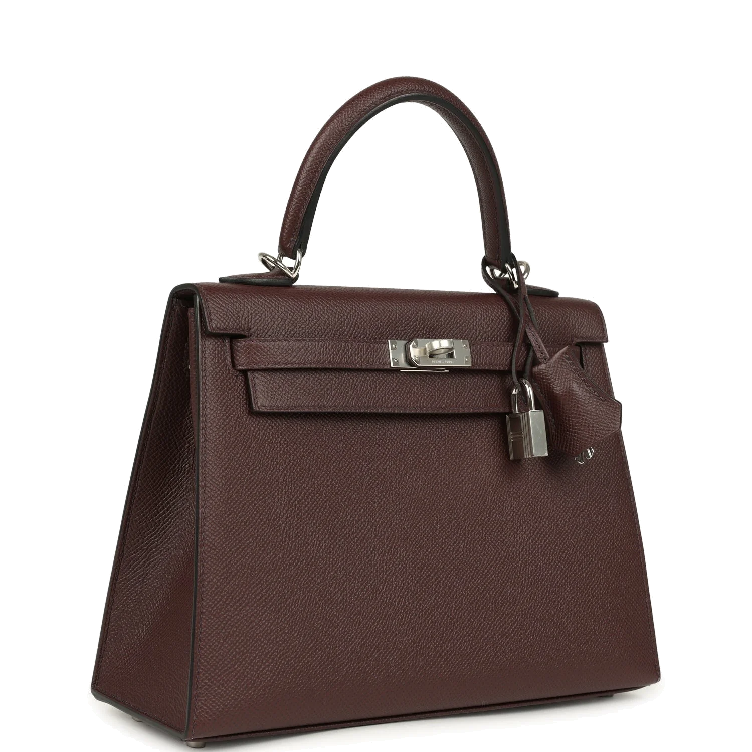 Hermes Kelly Sellier 25 Rouge Sellier Epsom Palladium Hardware — фото 3