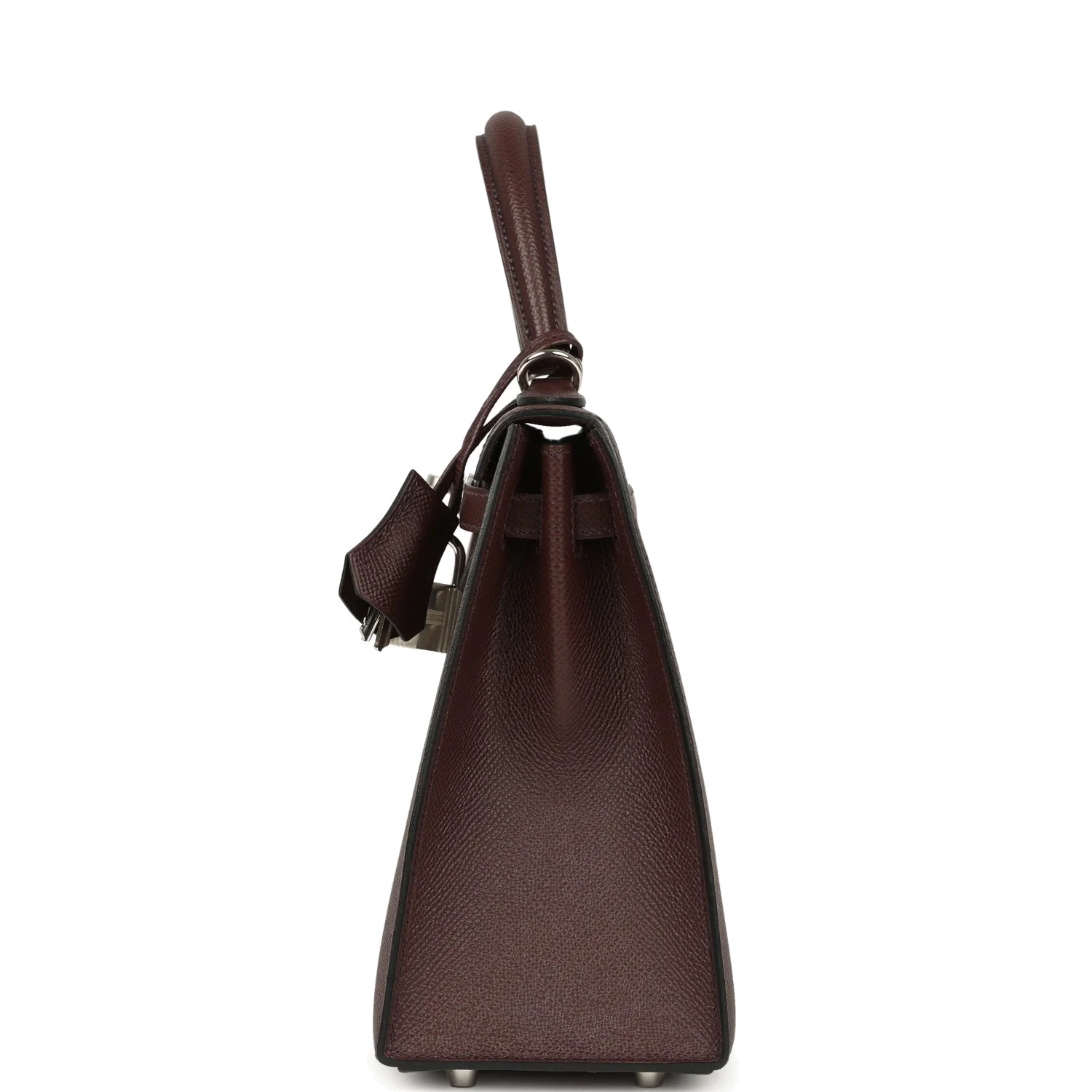 Hermes Kelly Sellier 25 Rouge Sellier Epsom Palladium Hardware — фото 4