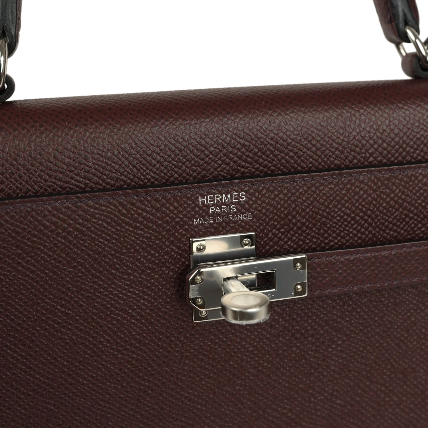 Hermes Kelly Sellier 25 Rouge Sellier Epsom Palladium Hardware — фото 8
