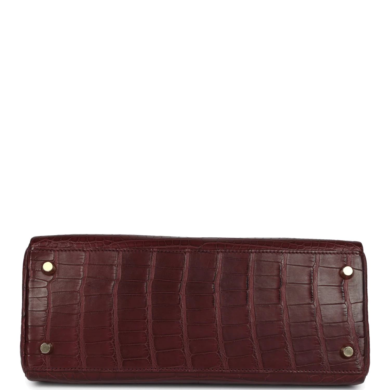 Hermes Kelly Retourne 28 Bordeaux Matte Alligator Gold Hardware — фото 7