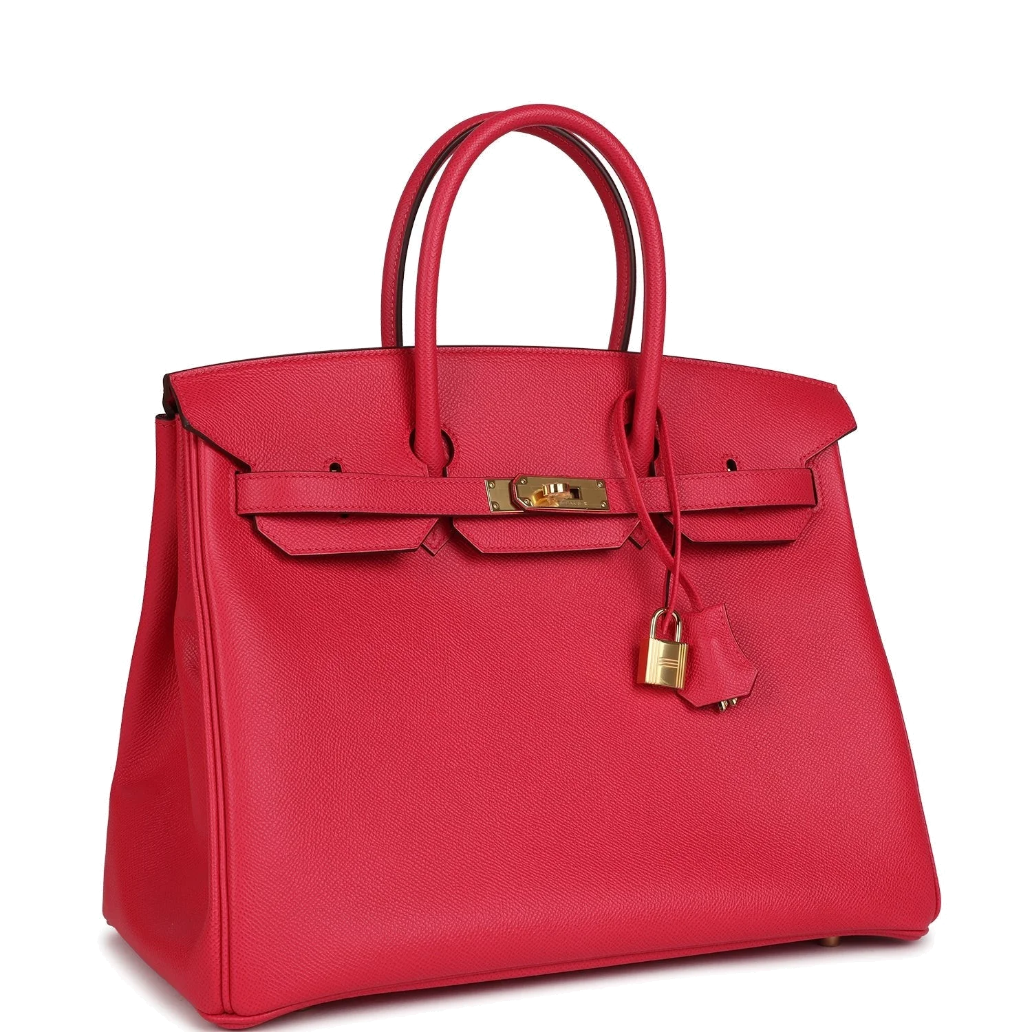Hermes Birkin 35 Rose Extreme Epsom Gold Hardware Розовый экстрим — фото 3