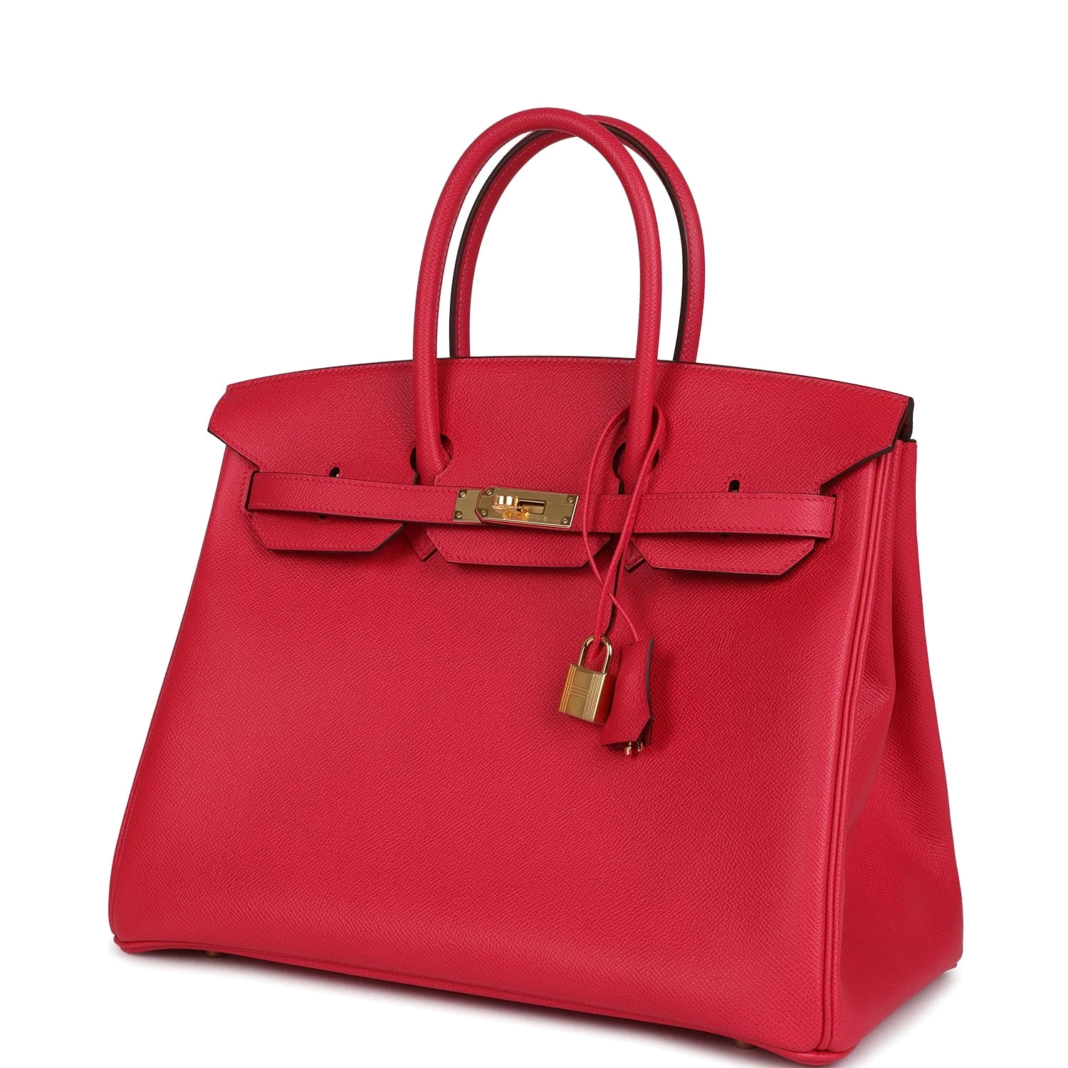 Hermes Birkin 35 Rose Extreme Epsom Gold Hardware Розовый экстрим — фото 6