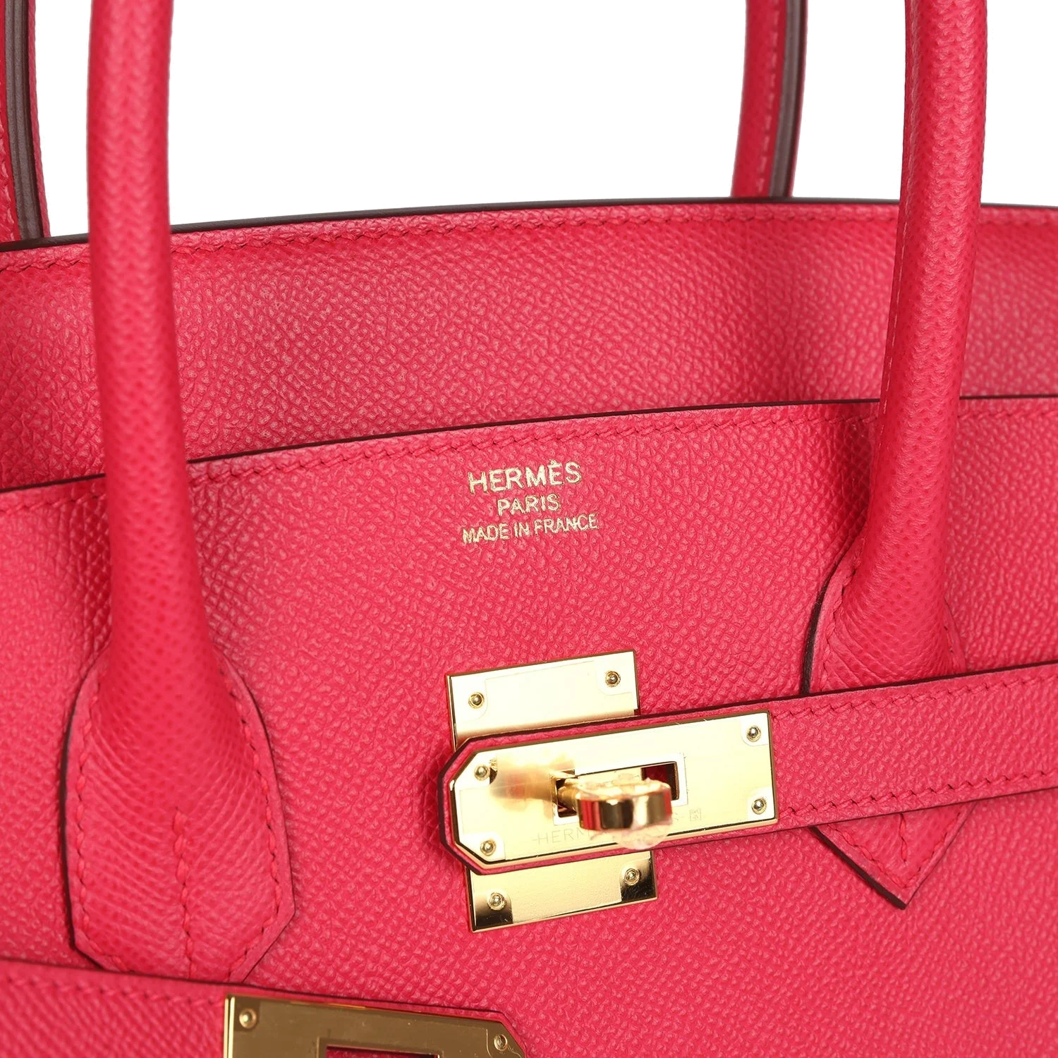 Hermes Birkin 35 Rose Extreme Epsom Gold Hardware Розовый экстрим — фото 8