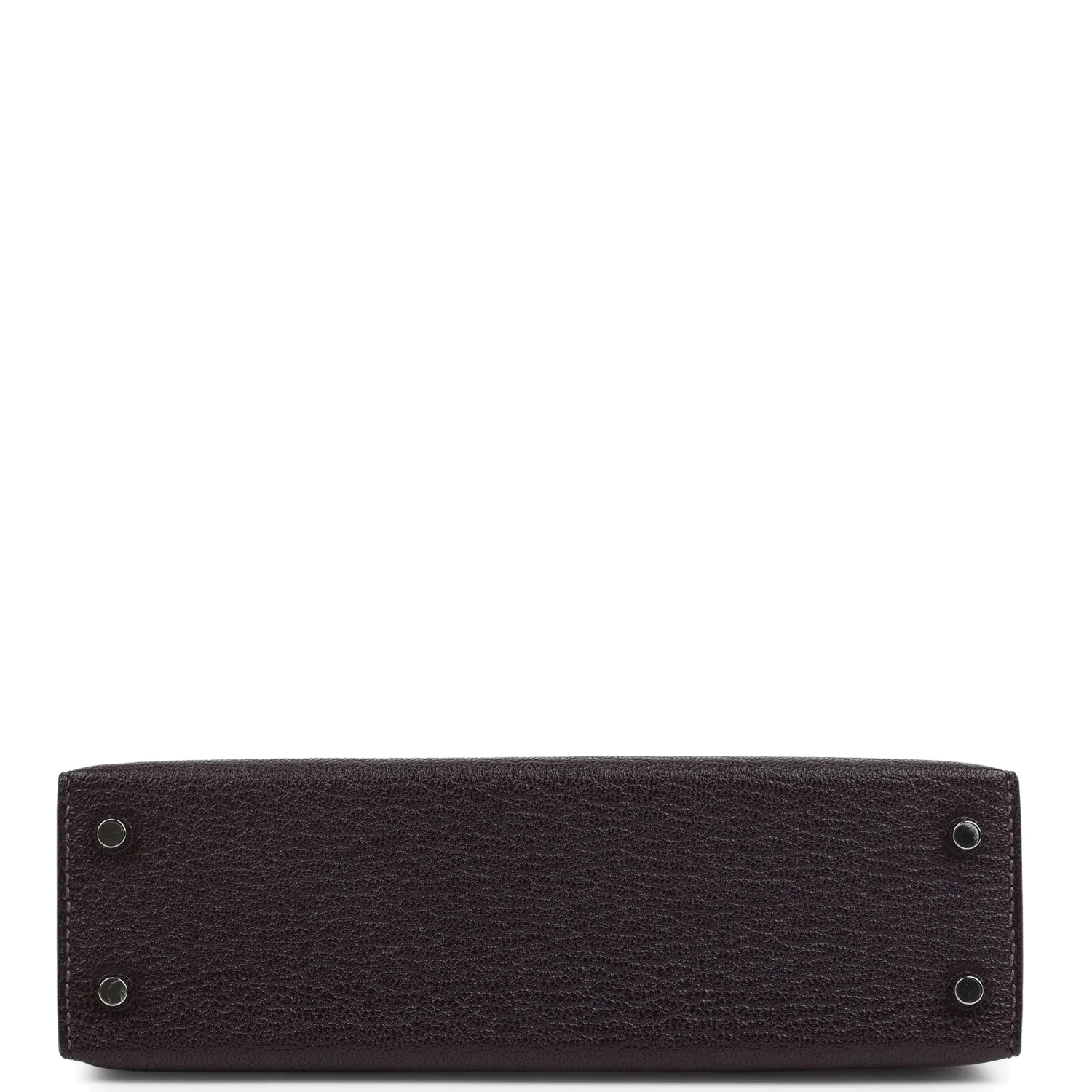 Hermes Kelly Sellier 20 Raisin Verso Chevre Mysore Palladium Hardware — фото 7