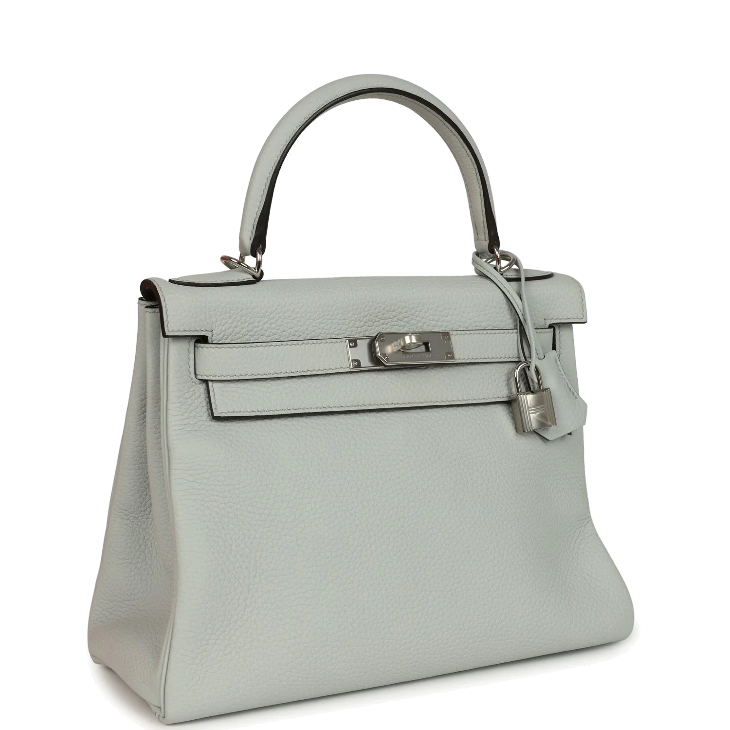Hermes Kelly Retourne 28 Bleu Pale Clemence Palladium Hardware — фото 3
