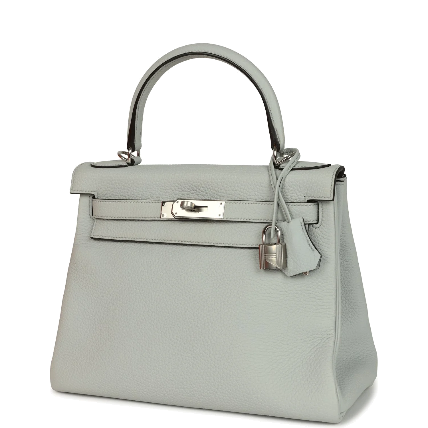 Hermes Kelly Retourne 28 Bleu Pale Clemence Palladium Hardware — фото 6
