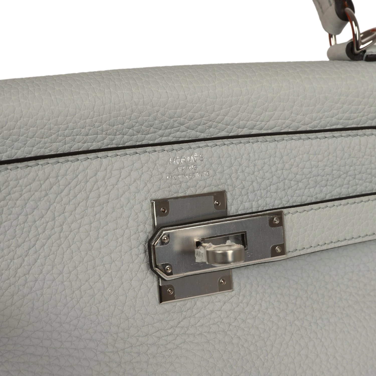 Hermes Kelly Retourne 28 Bleu Pale Clemence Palladium Hardware — фото 8