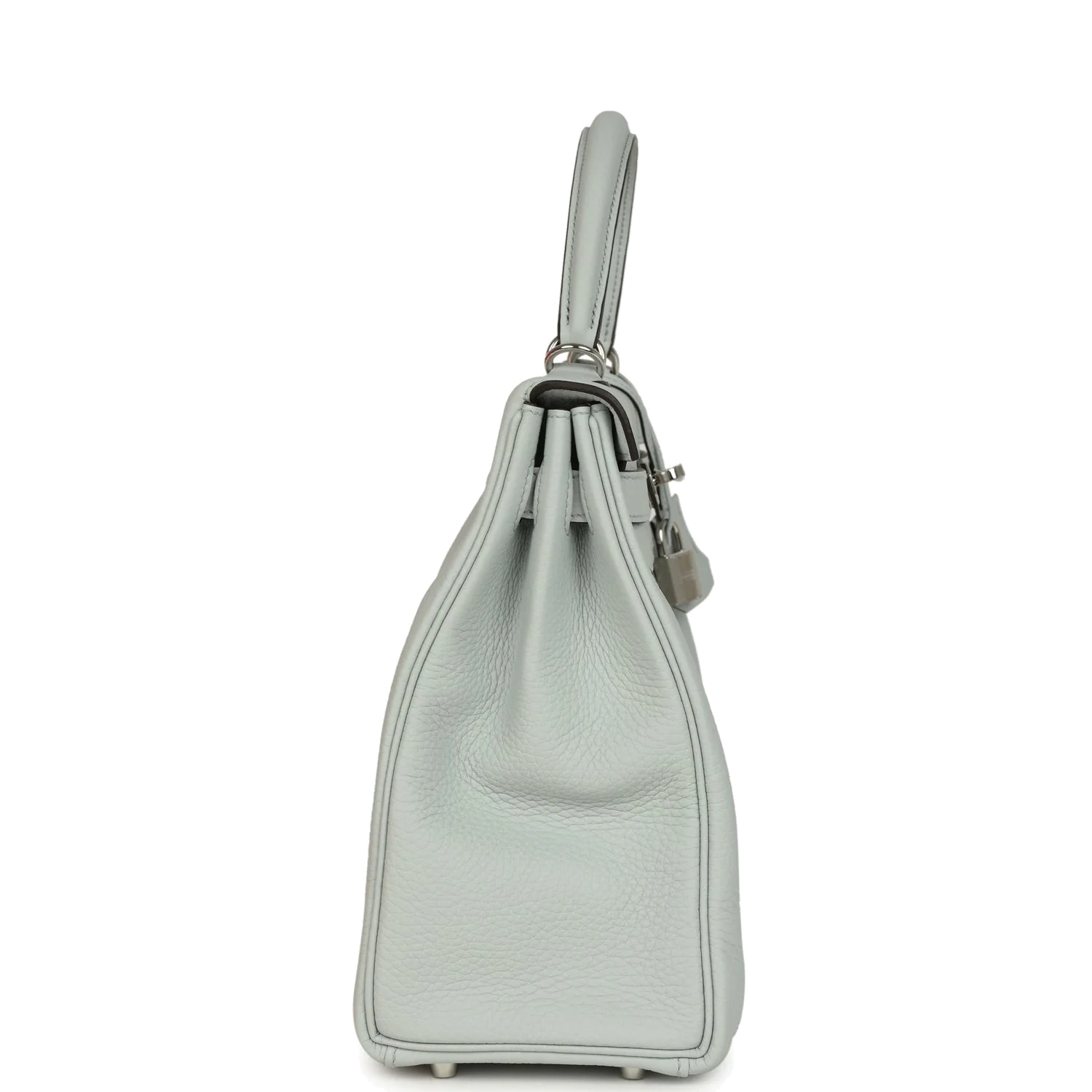 Hermes Kelly Retourne 32 Bleu Pale Clemence Palladium Hardware — фото 4
