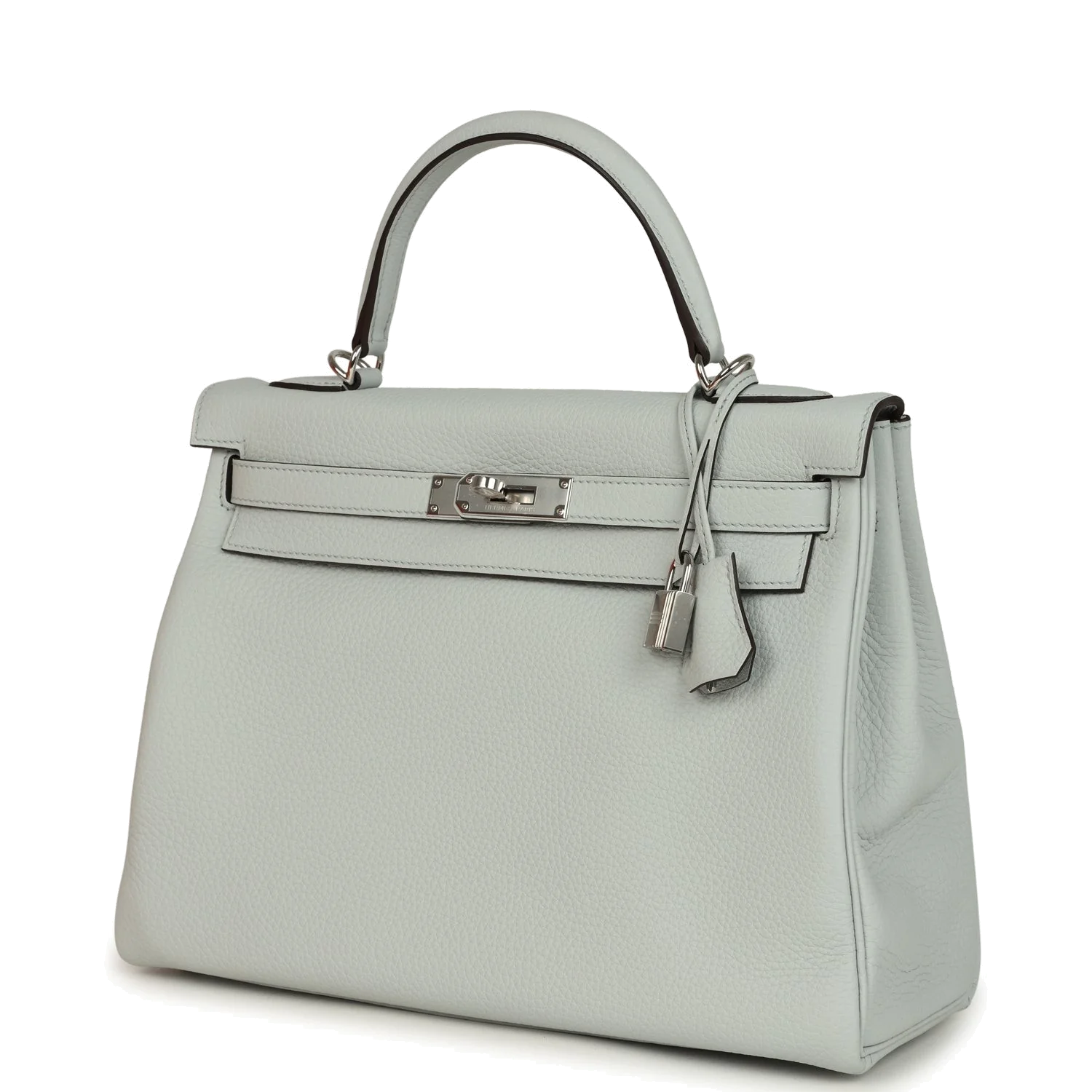 Hermes Kelly Retourne 32 Bleu Pale Clemence Palladium Hardware — фото 6