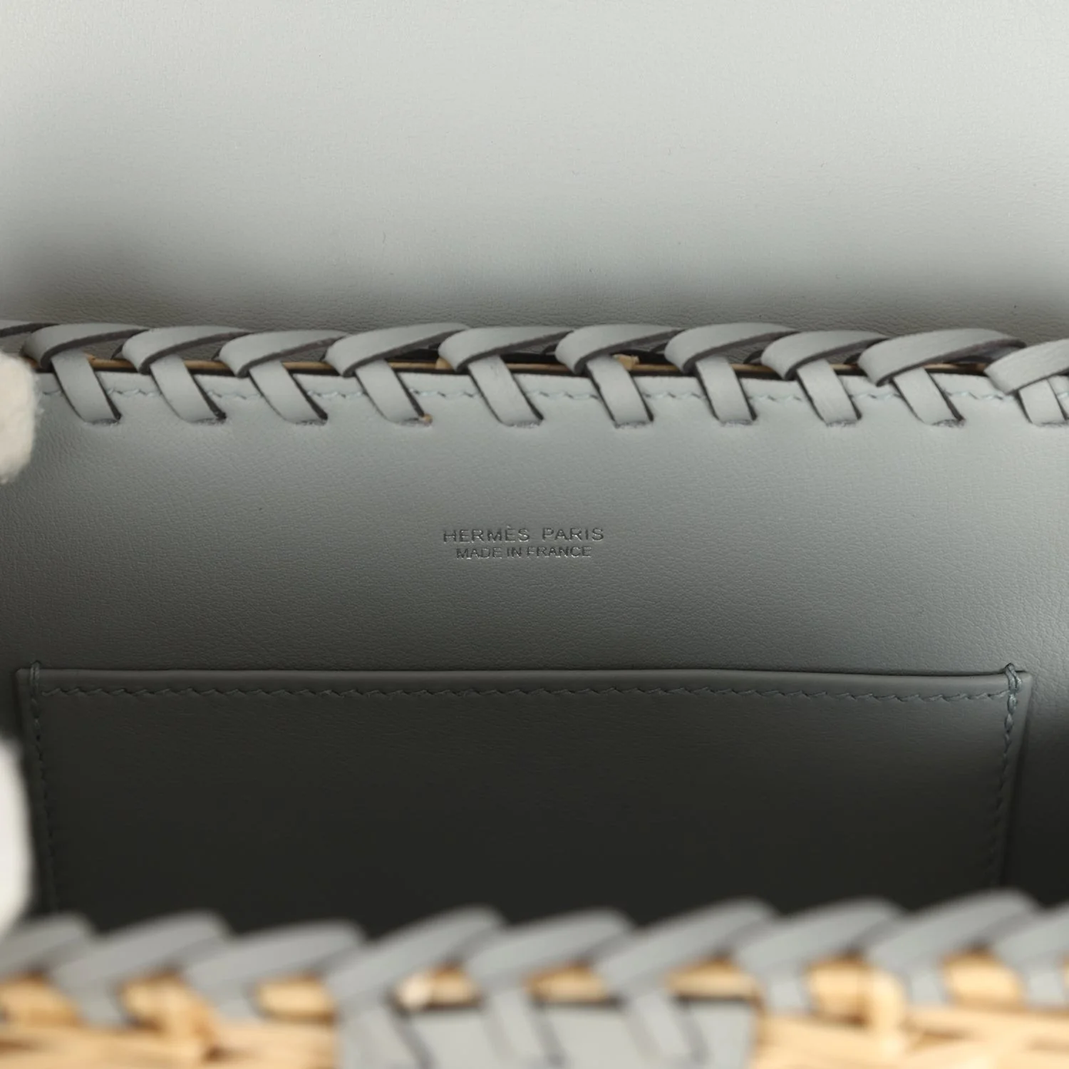 Hermes Mini Picnic Kelly 20 Bleu Glacier Swift Palladium Hardware Синий ледник — фото 8