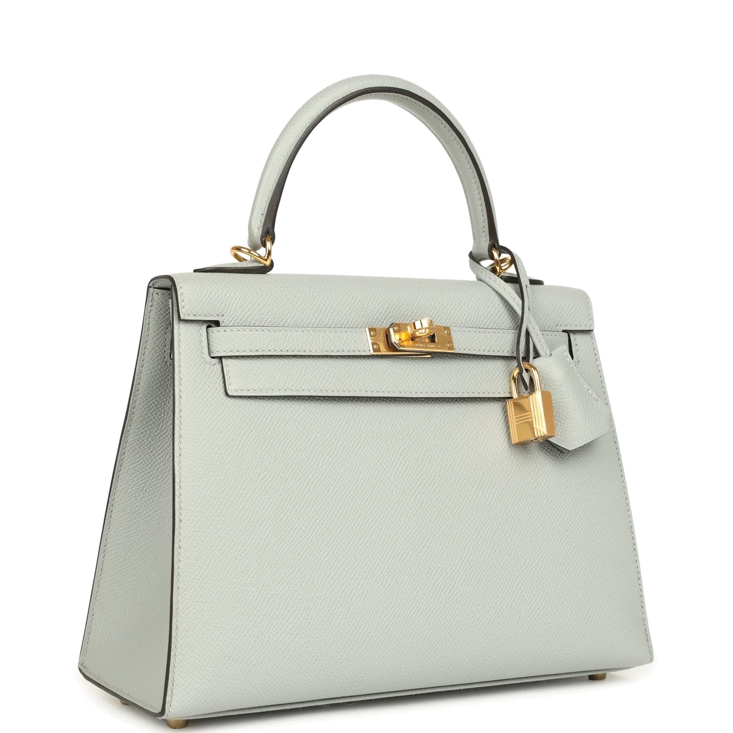 Hermes Kelly Sellier 25 Bleu Glacier Epsom Gold Hardware — фото 3