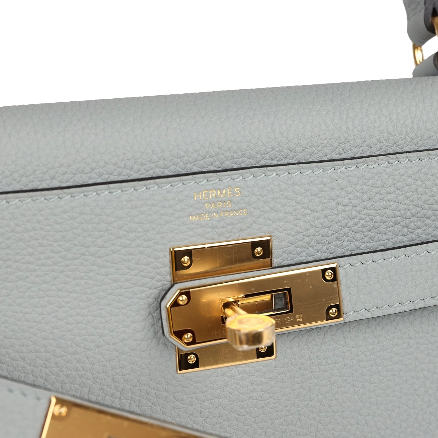 Hermes Kelly Retourne 28 Bleu Glacier Togo Gold Hardware — фото 8
