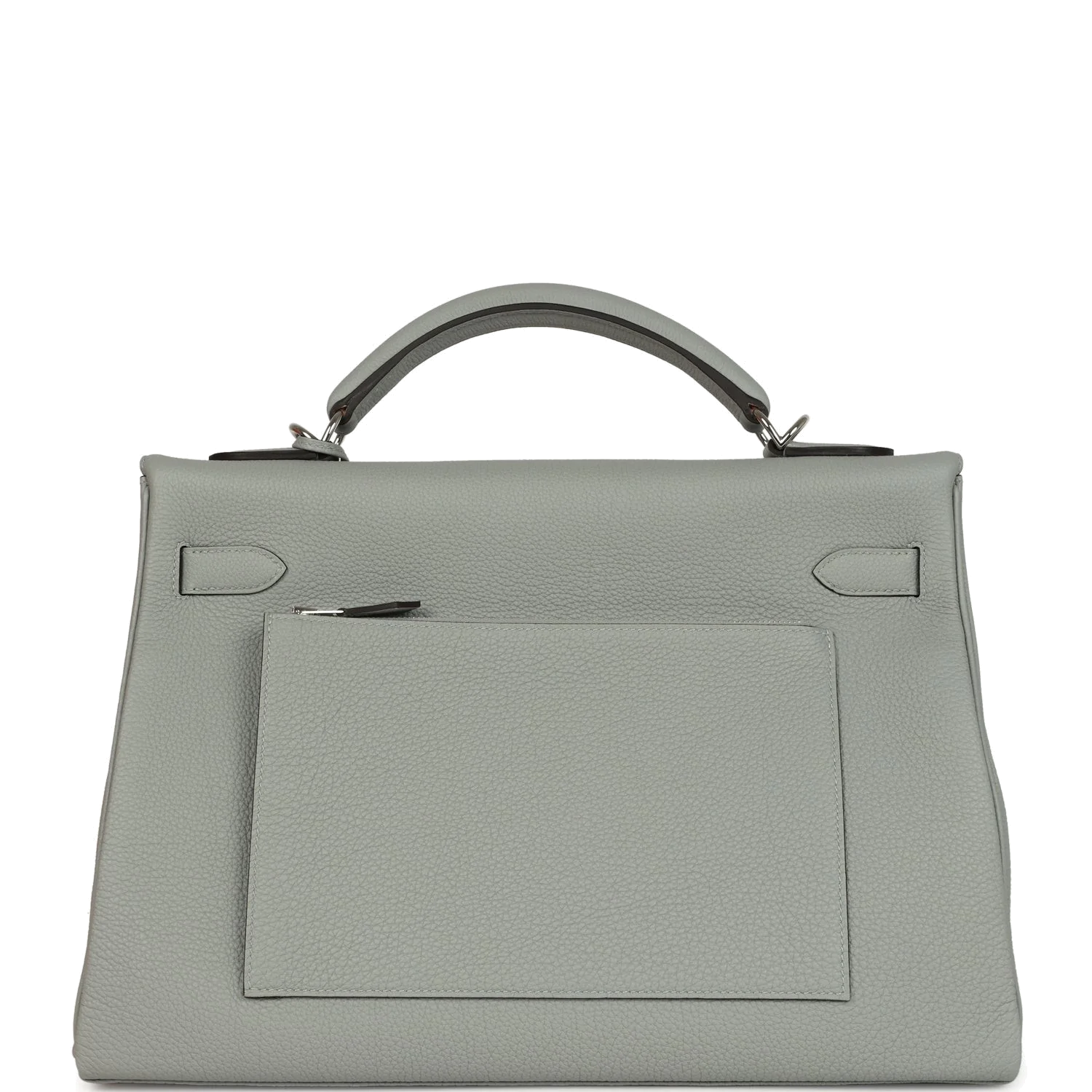 Hermes Kelly 42 Maxi Bleu Glacier Togo Palladium Hardware Макси синий — фото 5