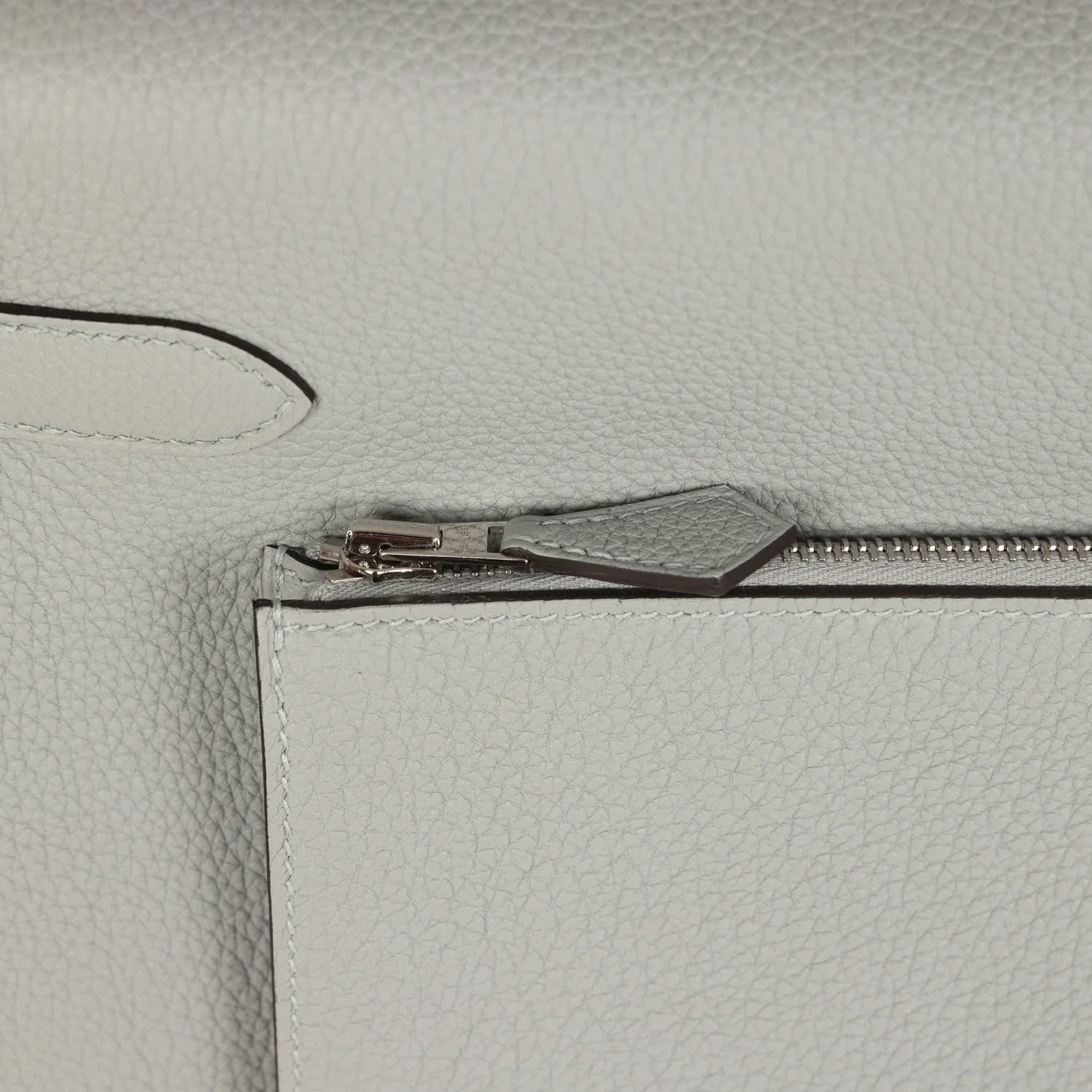 Hermes Kelly 42 Maxi Bleu Glacier Togo Palladium Hardware Макси синий — фото 7