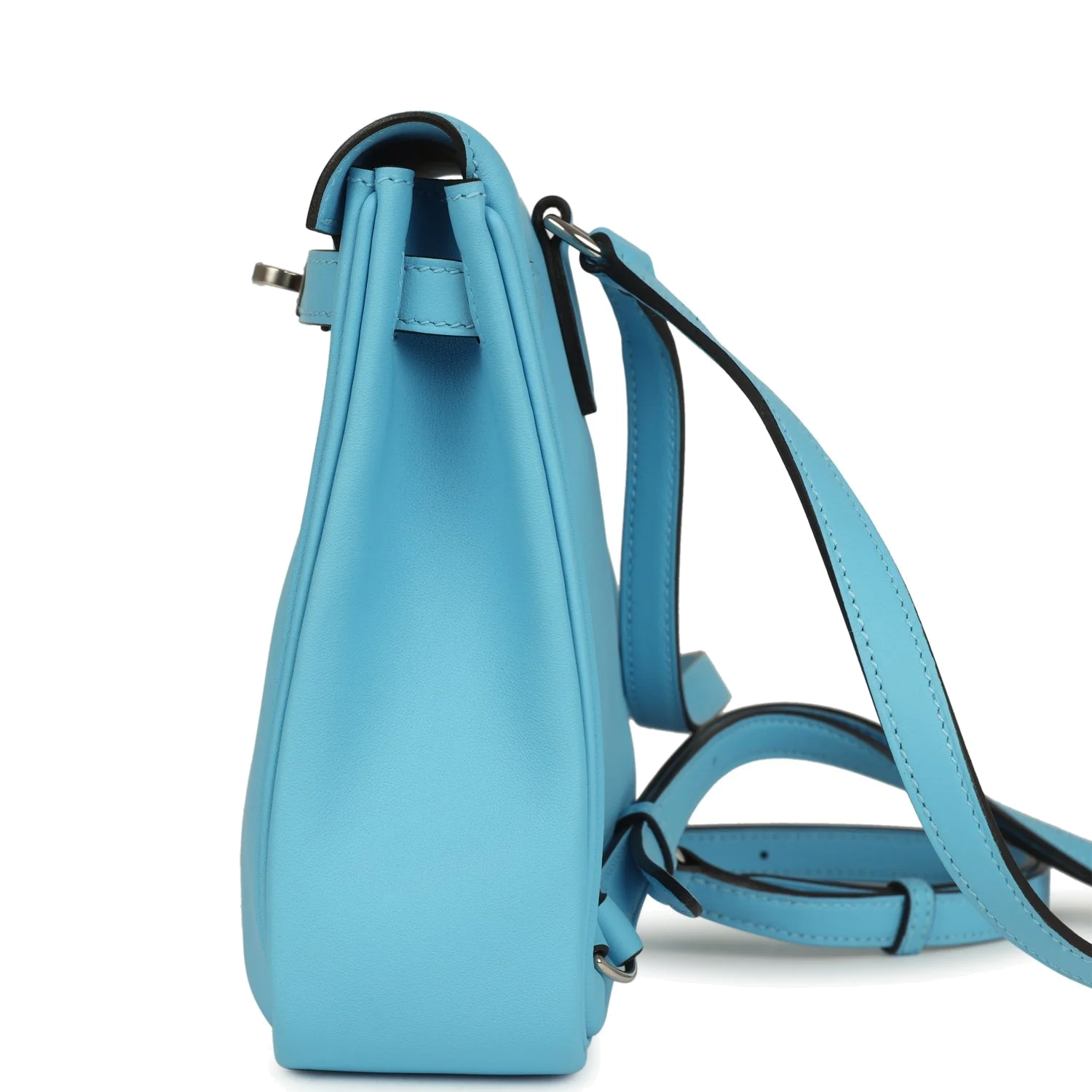 Hermes Mini Kelly Jump Backpack Celeste Swift Palladium Hardware — фото 7