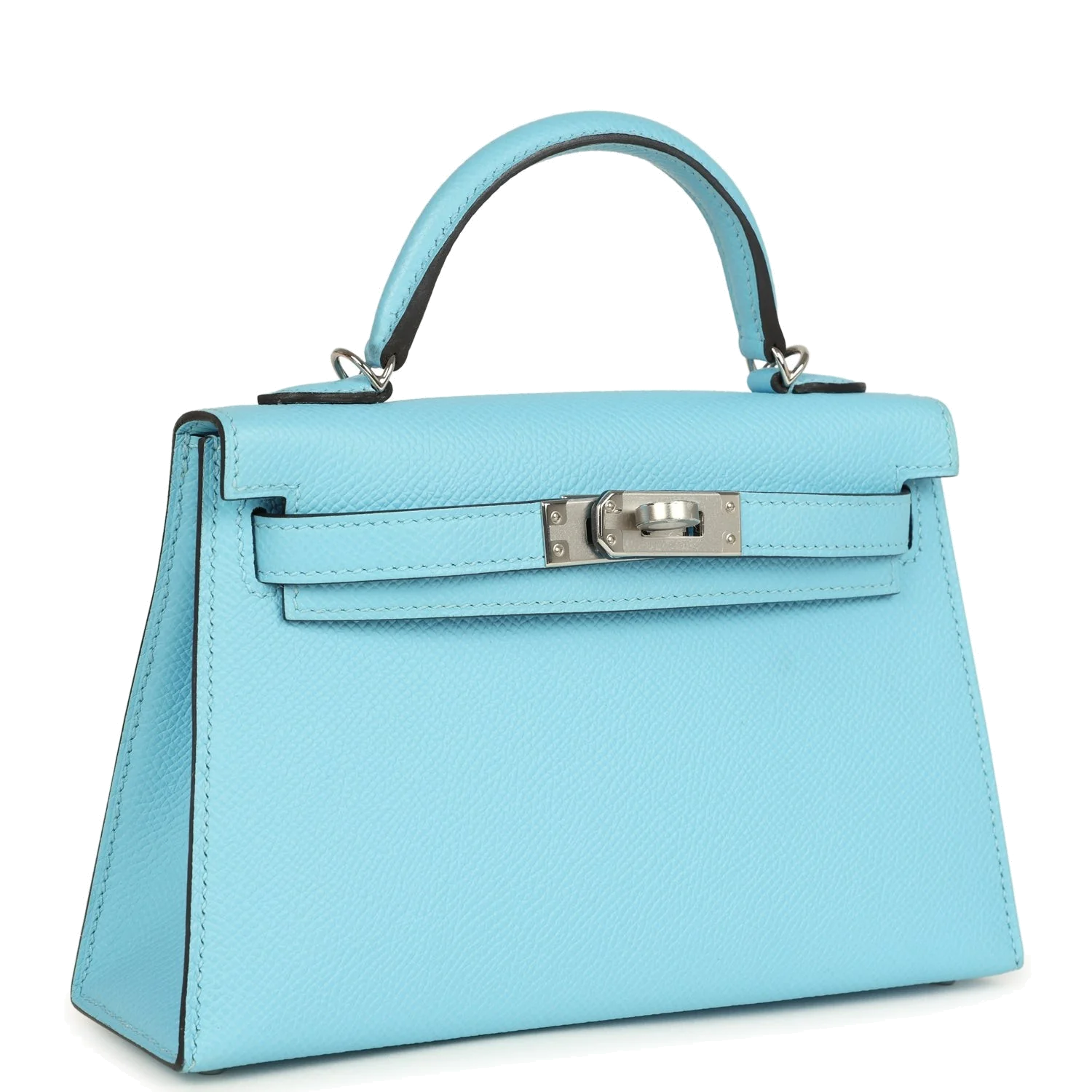 Hermes Kelly Sellier 20 Celeste Epsom Palladium Hardware — фото 3