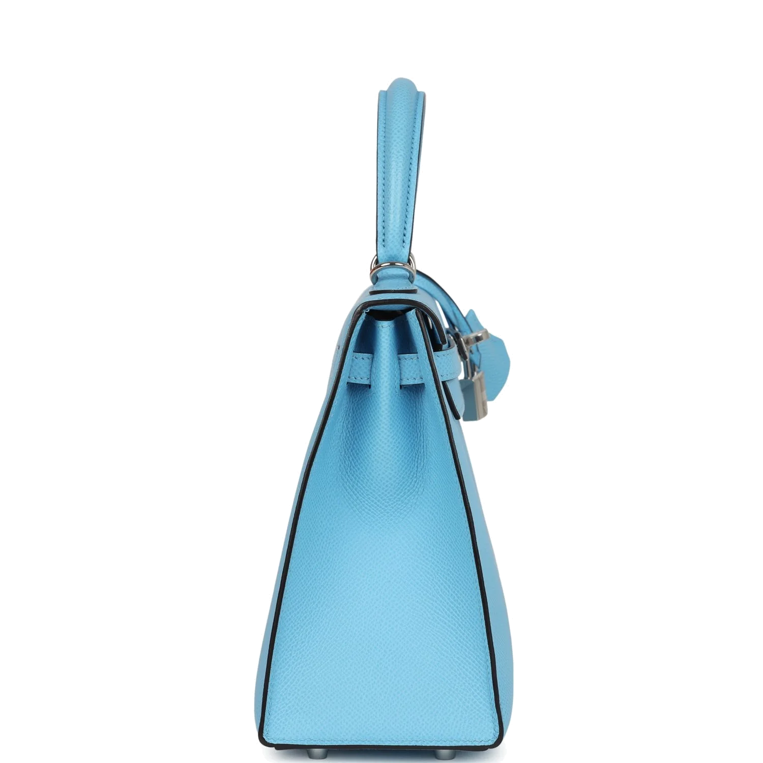 Hermes Kelly Sellier 25 Celeste Epsom Palladium Hardware — фото 5