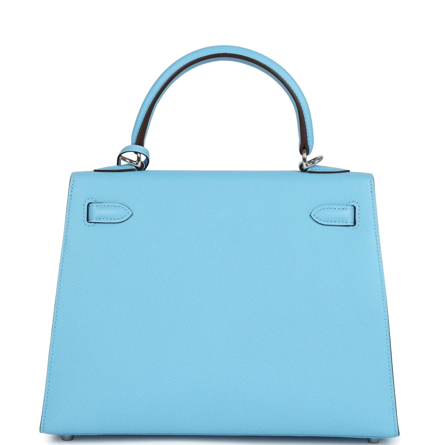 Hermes Special Order (HSS) Kelly Sellier 25 Bleu Celeste Verso Epsom Palladium Hardware — фото 5