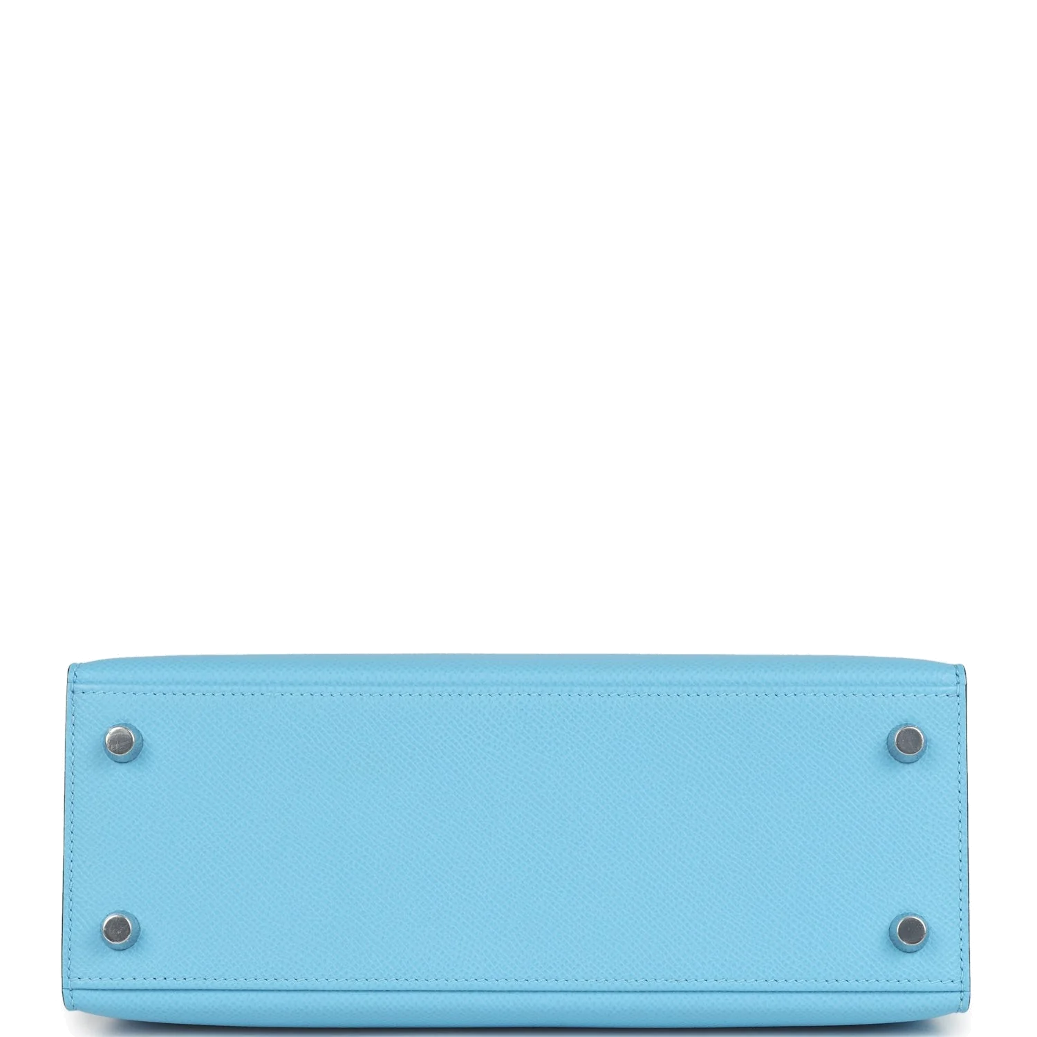 Hermes Special Order (HSS) Kelly Sellier 25 Bleu Celeste Verso Epsom Palladium Hardware — фото 7