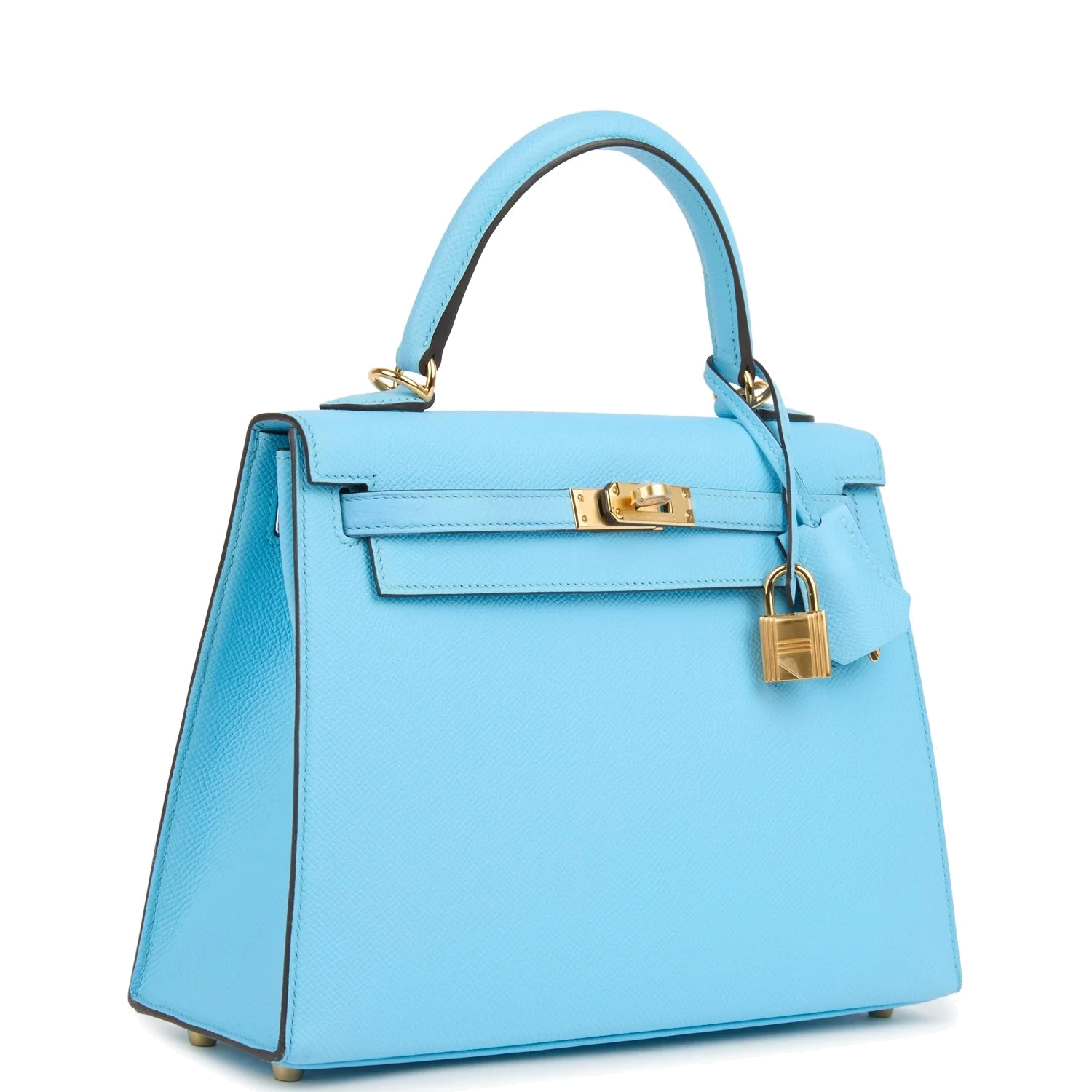 Hermes Kelly Sellier 25 Celeste Epsom Gold Hardware — фото 3
