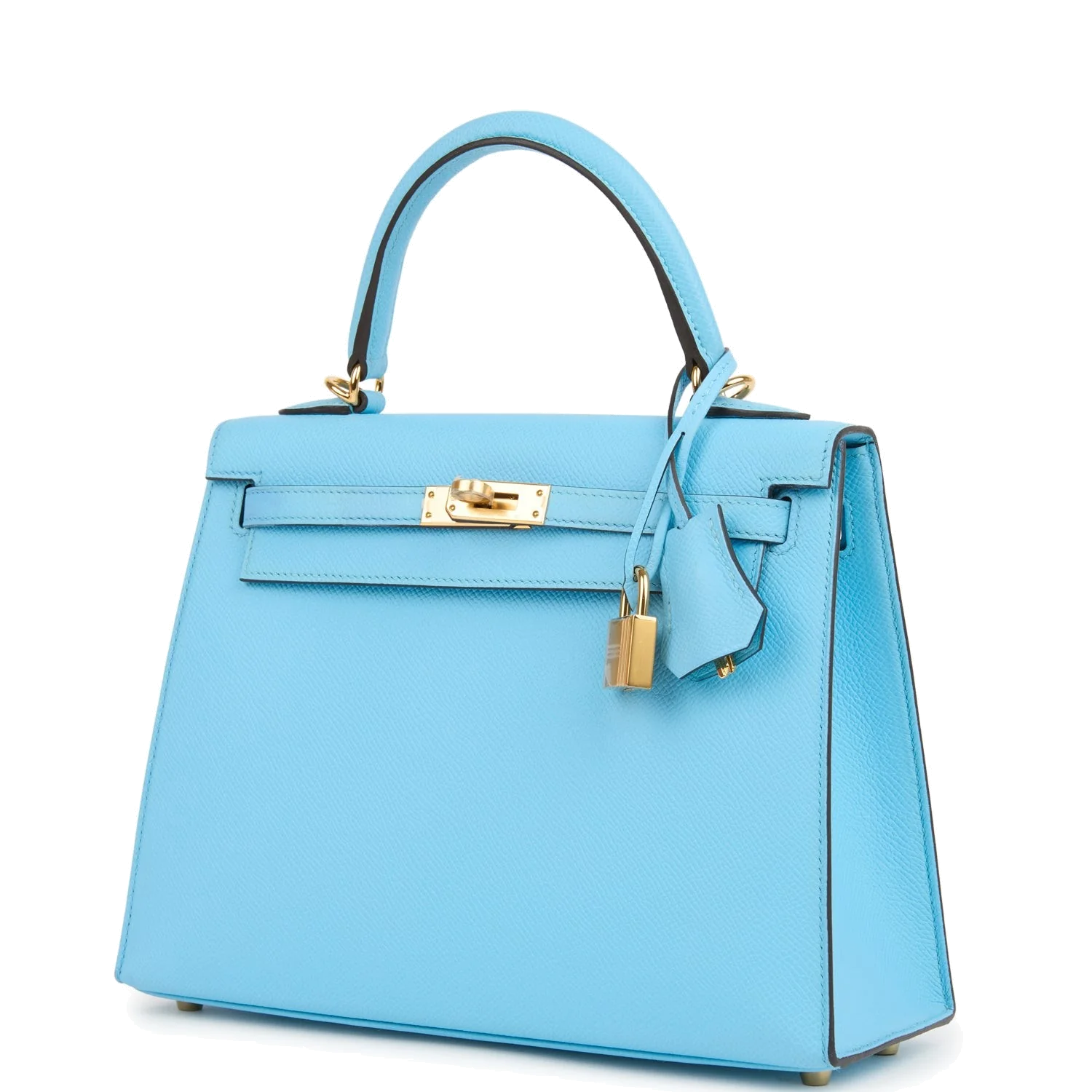 Hermes Kelly Sellier 25 Celeste Epsom Gold Hardware — фото 6