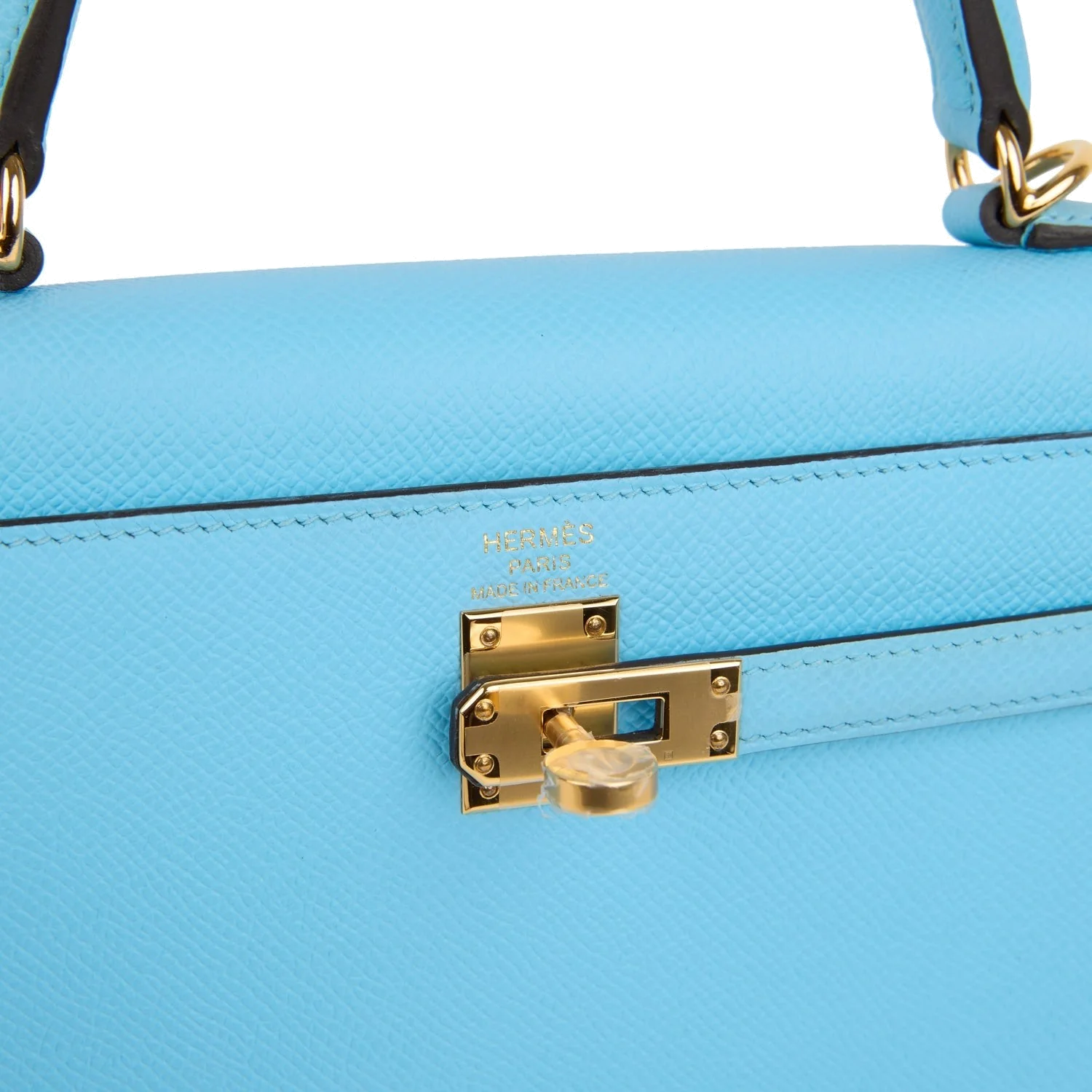 Hermes Kelly Sellier 25 Celeste Epsom Gold Hardware — фото 7