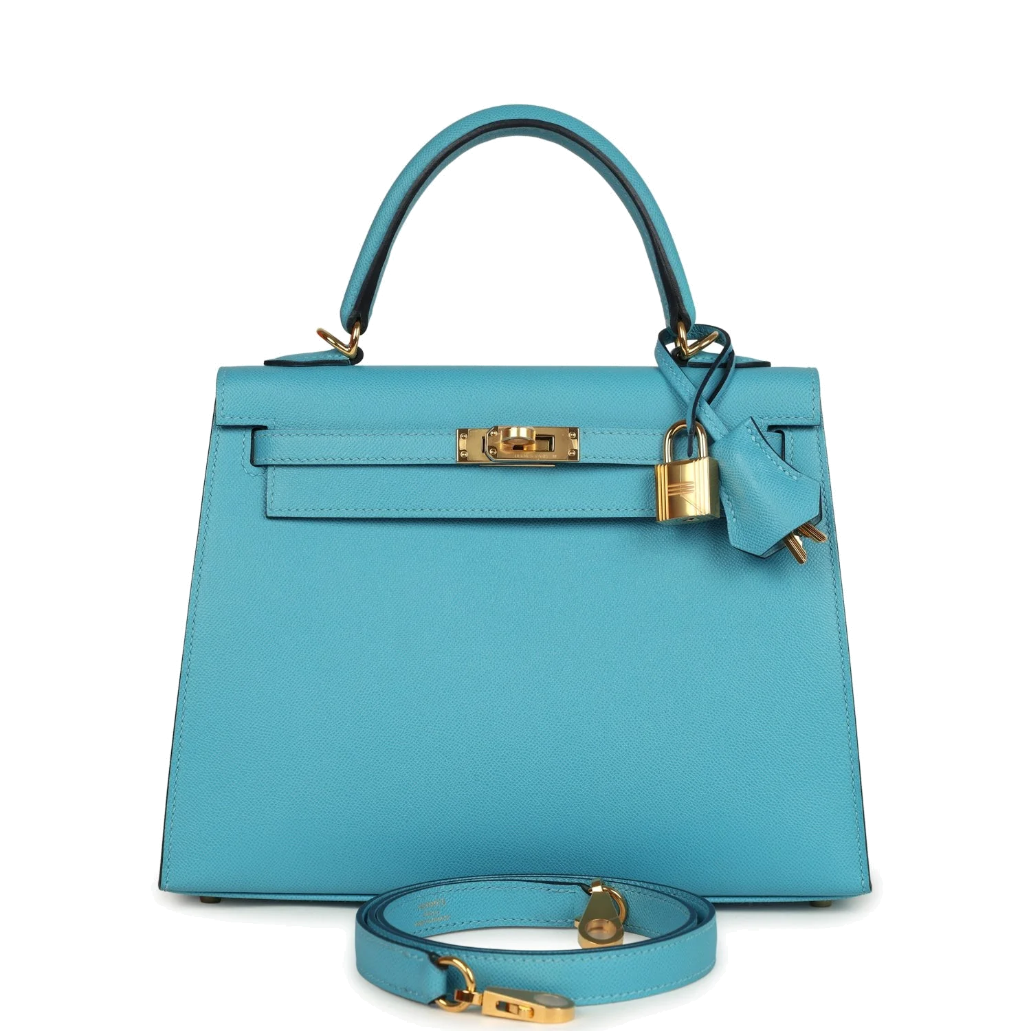 Hermes Kelly Sellier 25 Bleu Du Nord Madame Palladium Hardware — фото 2