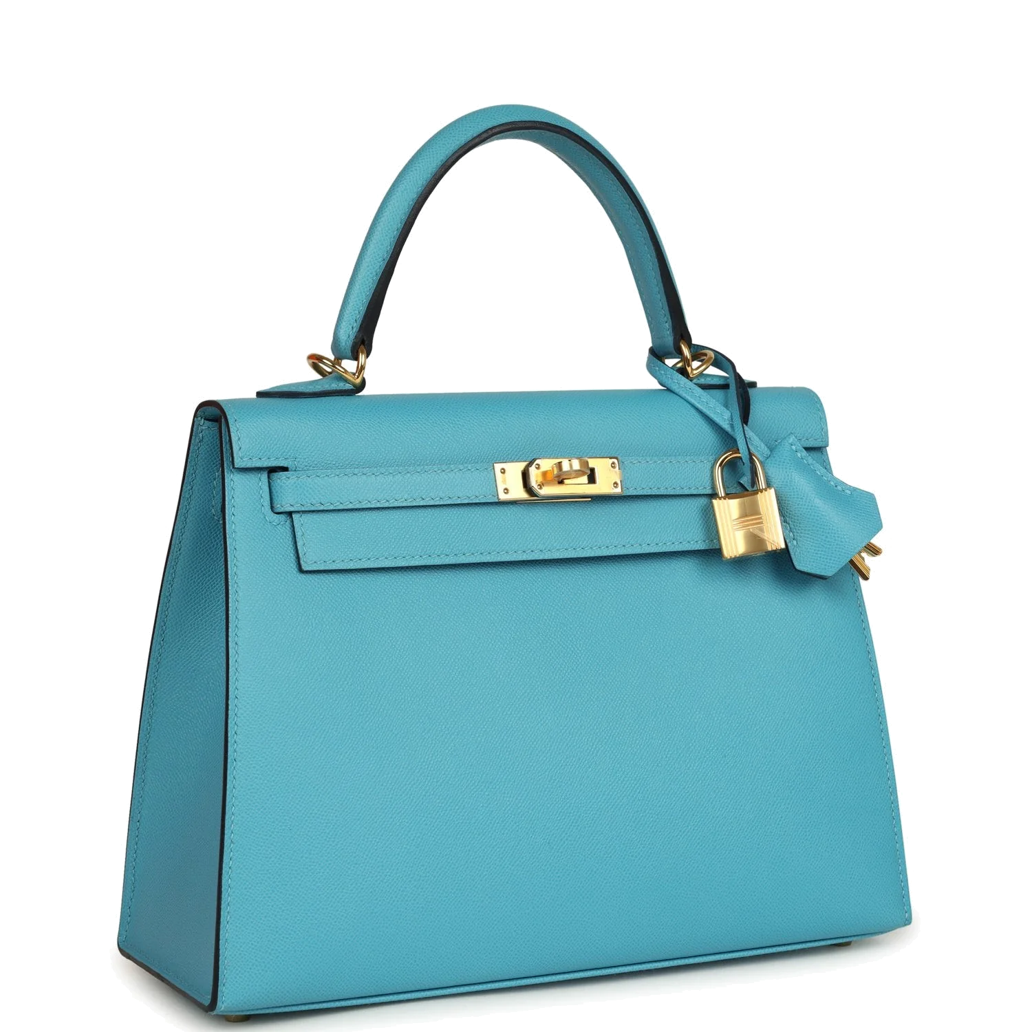 Hermes Kelly Sellier 25 Bleu Du Nord Madame Palladium Hardware — фото 3
